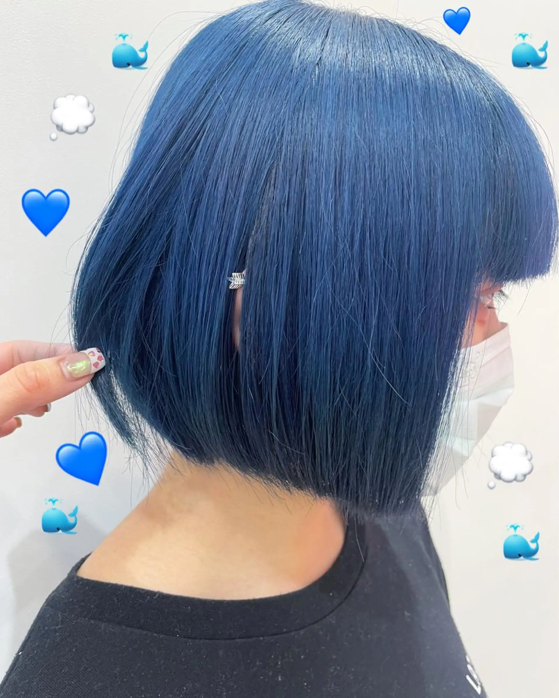 ショート カラー ブリーチ ブルーカラー カット ヘアカラー トリートメント EMANON新宿東口所属・新宿駅近♡ ♡個室♡三都季🌜のヘアスタイル