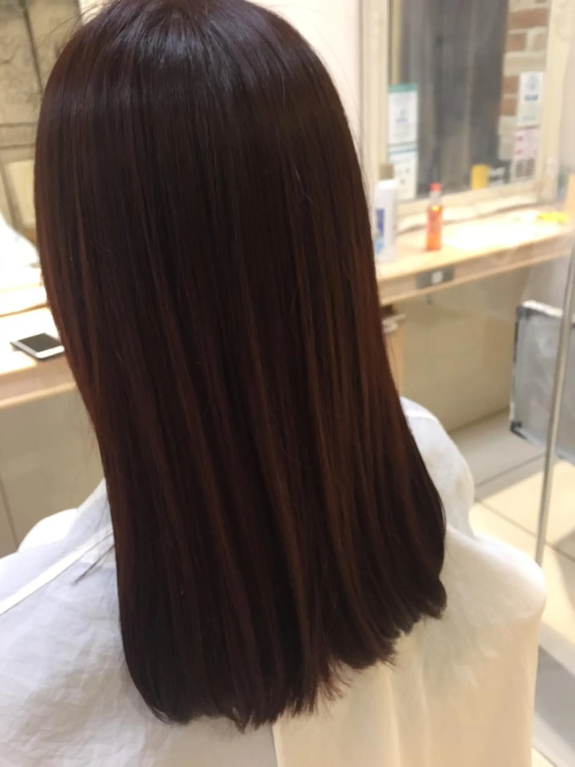 セミロング カラー ブラウンカラー 加藤 未歩のヘアスタイル