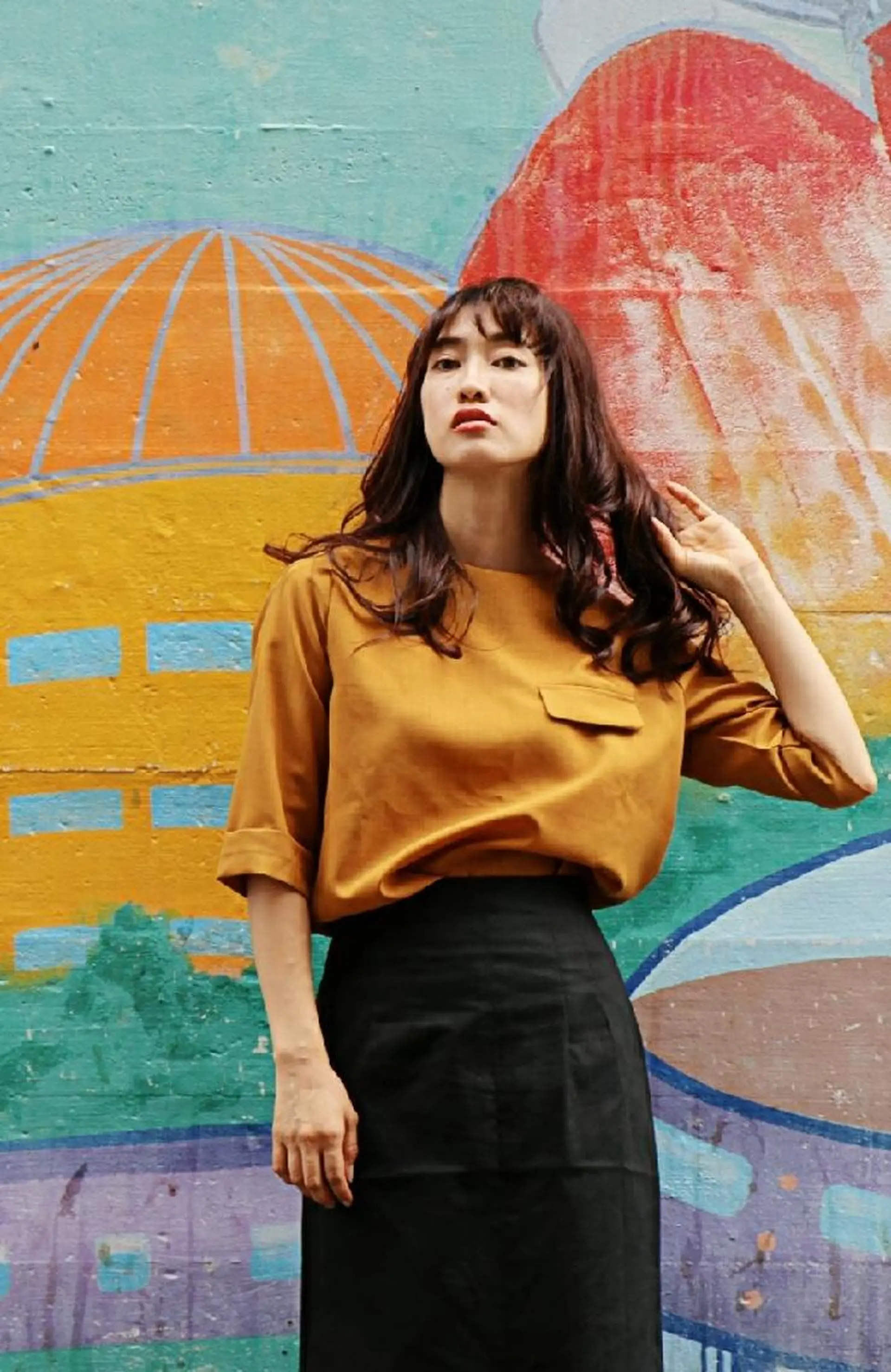 セミロング カラー パーマ アディクシーカラー イルミナカラー LAMP HAIR  ランプヘアー所属・徳永 博志のヘアスタイル