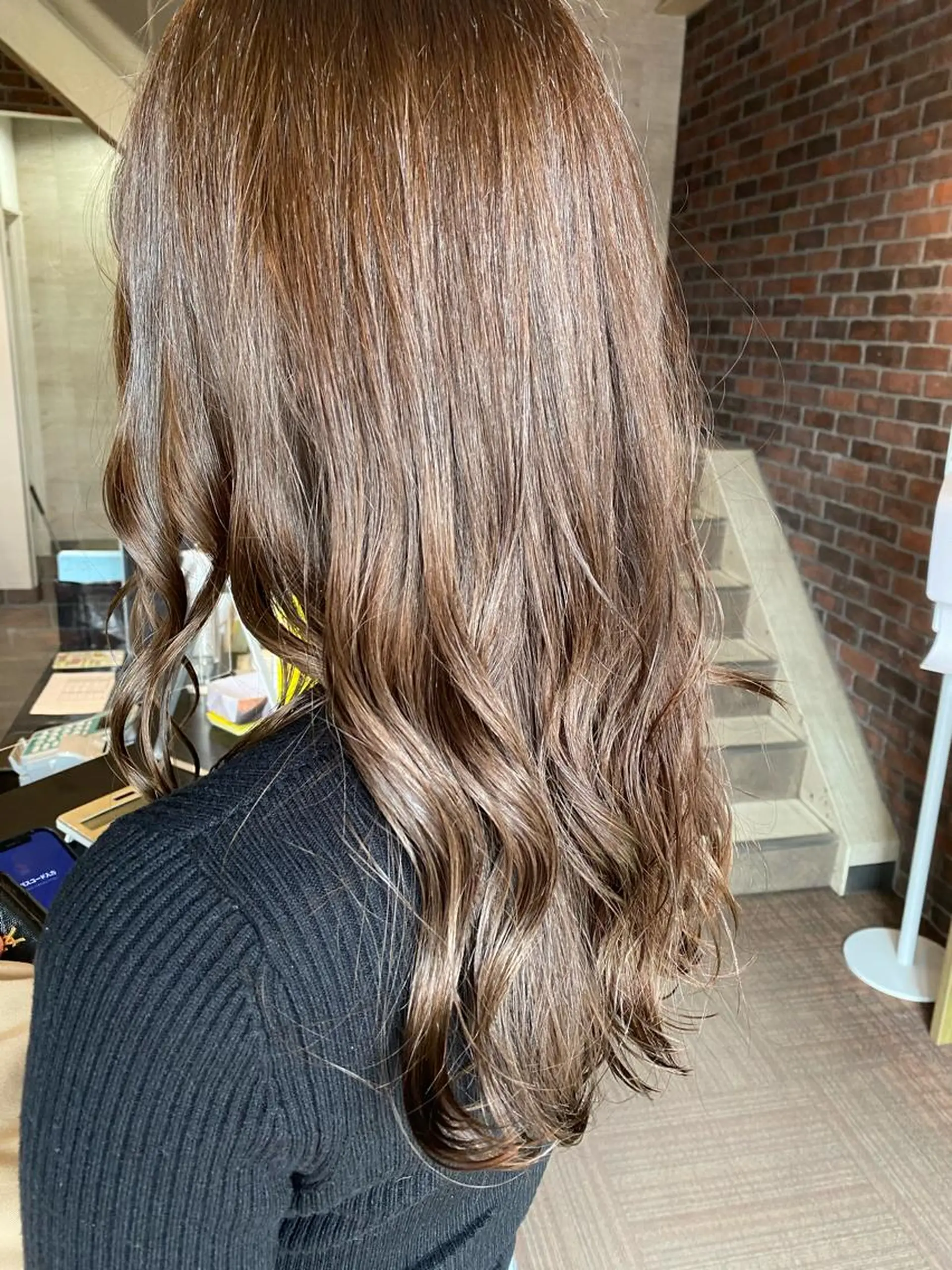 セミロング カラー 透明感カラー シムラ カイゲンのヘアスタイル