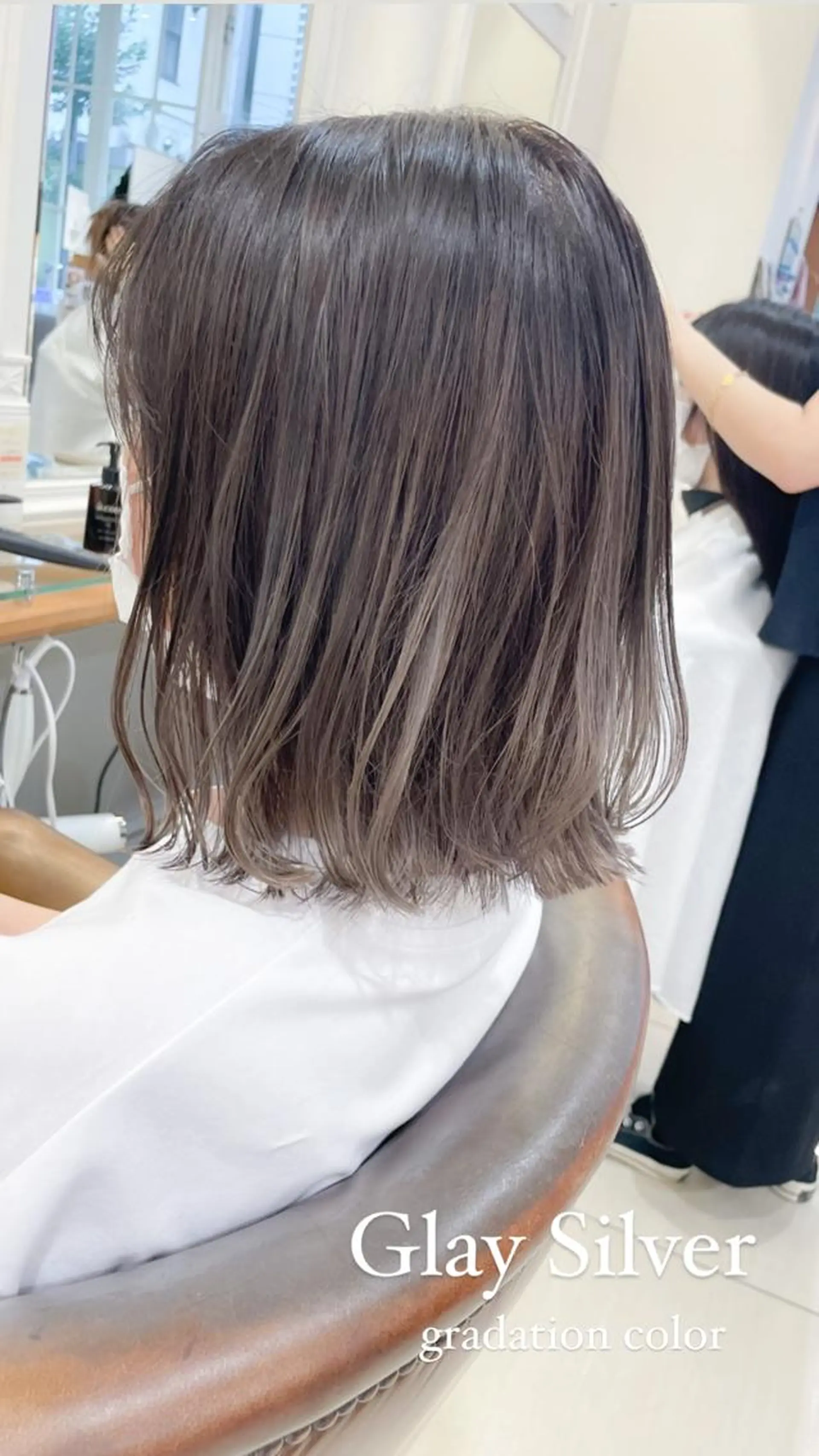 ミディアム カラー 切りっぱなしボブ グラデーションカラー グレージュ ボブ ヘアカラー トリートメント ヘッドスパ ✨カラー支持No.1 🧸ワキ カナコ🧸のヘアスタイル