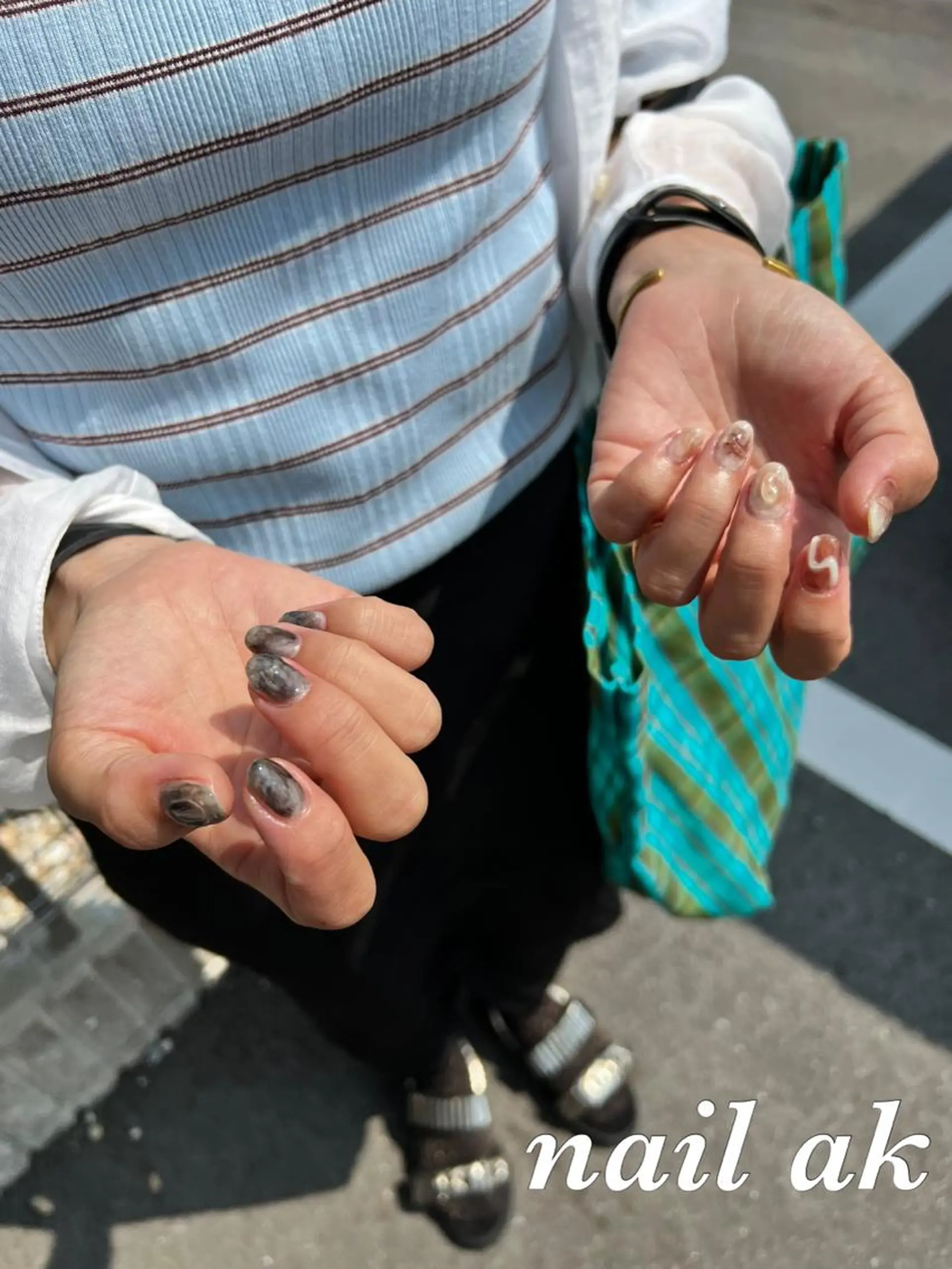 ネイル ニュアンスネイル ハンドネイル ak nail .のネイルデザイン