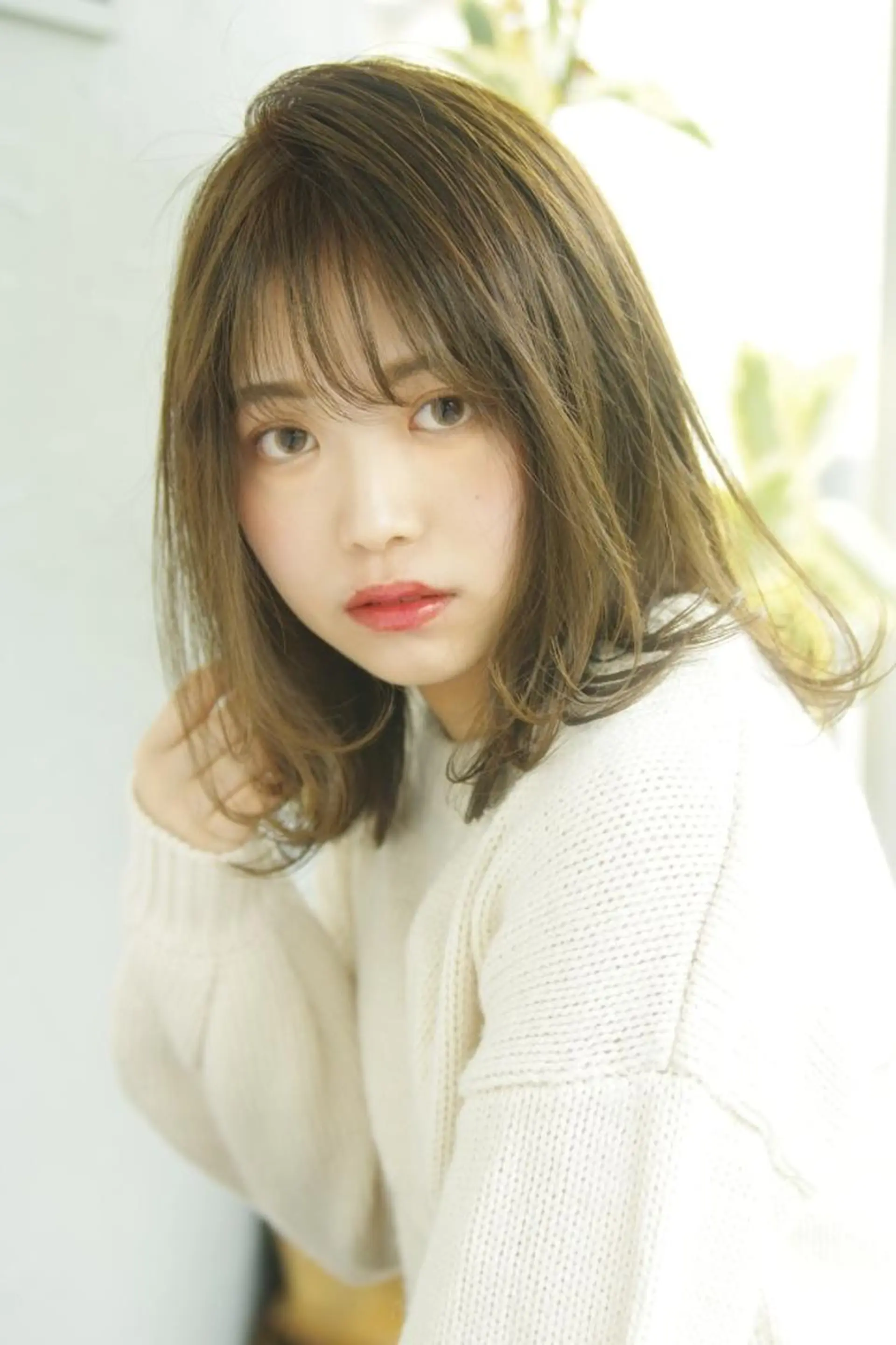 ミディアム 荻原 康成のヘアスタイル