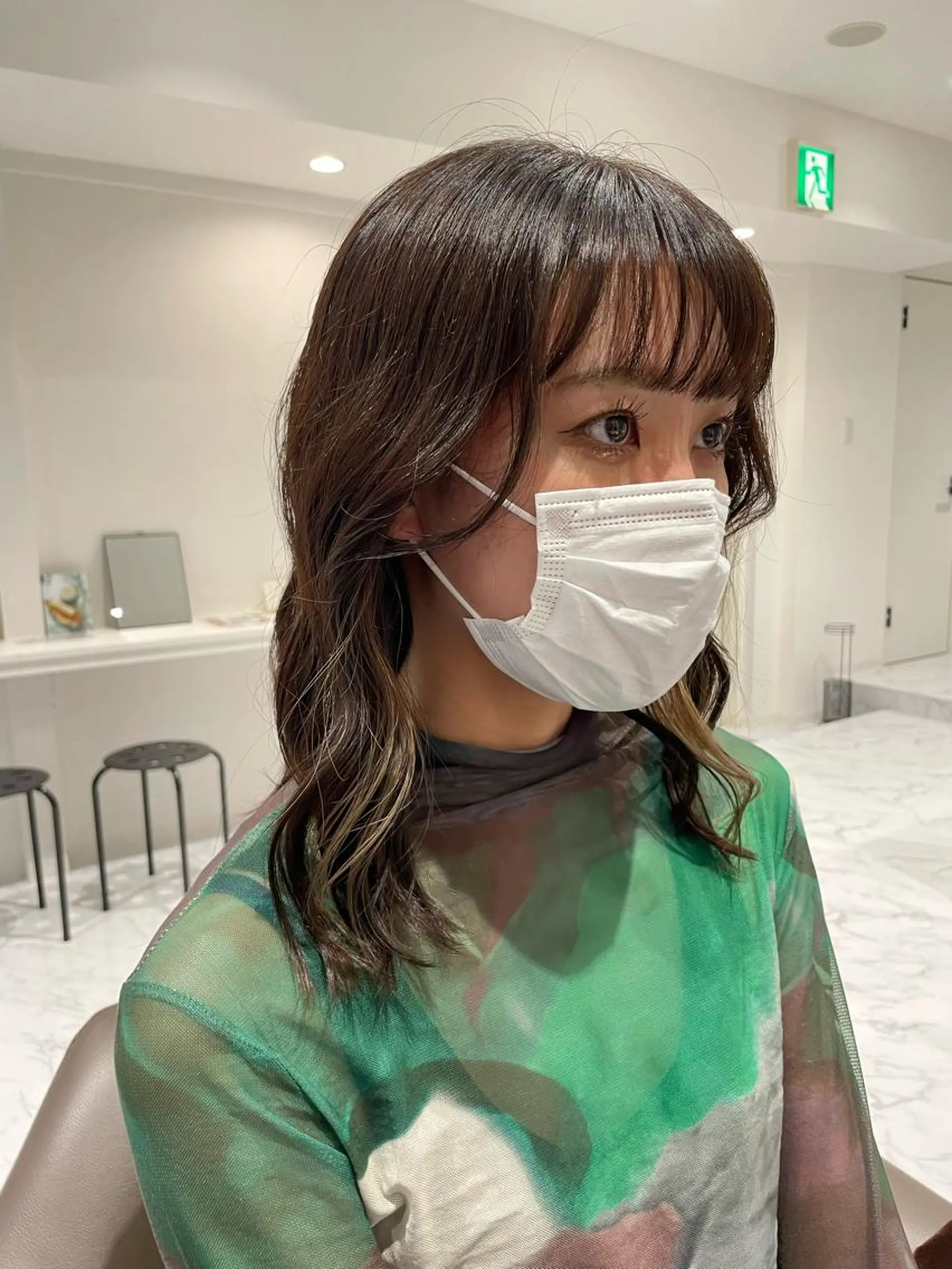 ミディアム カット ヘアカラー トリートメント 坂本 理輝のヘアスタイル
