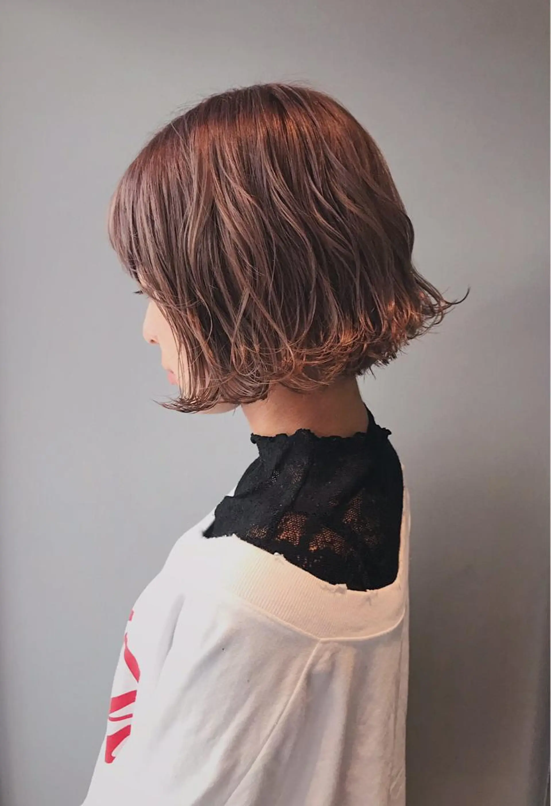 ショート カラー ヘアアレンジ ベージュカラー ピンクカラー ピンクベージュ ヘアカラー トリートメント lani 天神大名/ブリーチのヘアスタイル