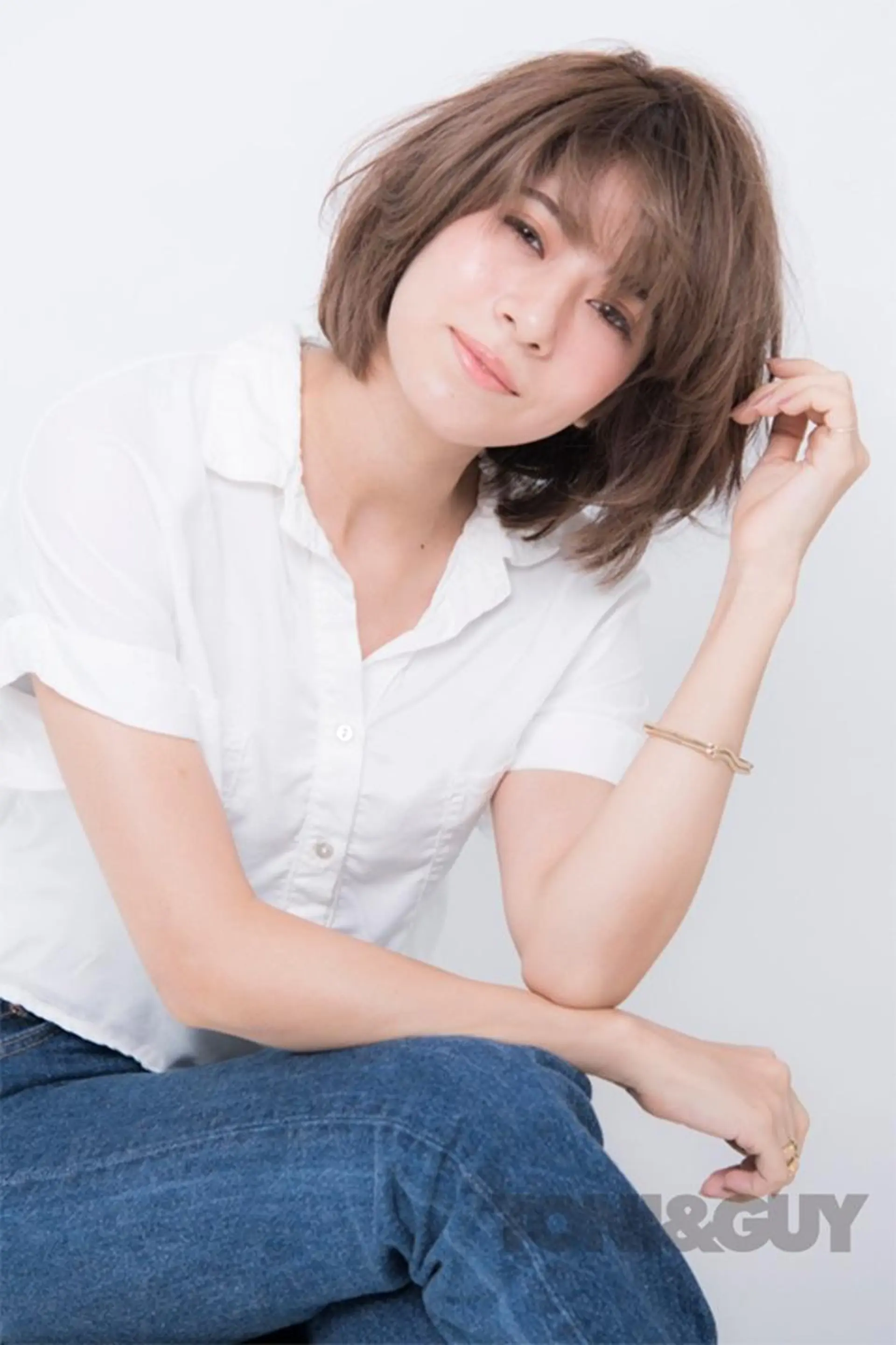 ミディアム カラー 橋口 晃典のヘアスタイル