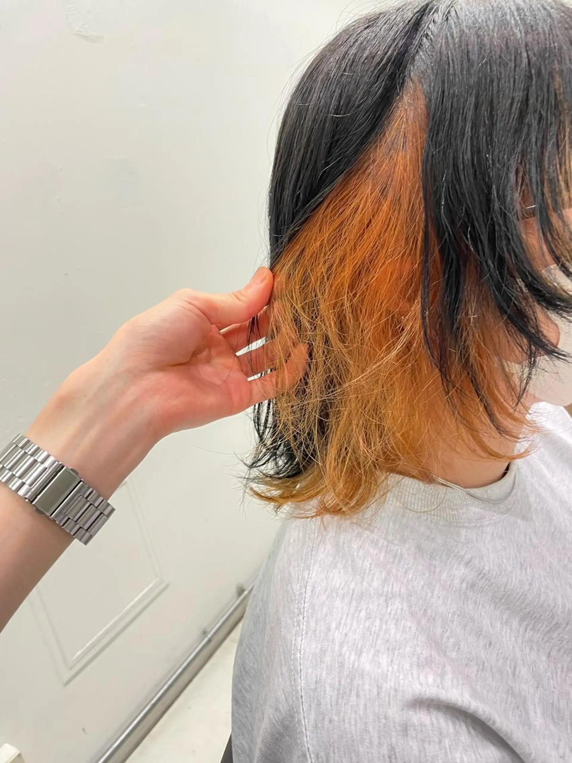 ミディアム カラー インナーカラー ウルフカット カット ヘアカラー 🕊️ウルフ/レイヤ ー🕊️メンズ/湧大のヘアスタイル