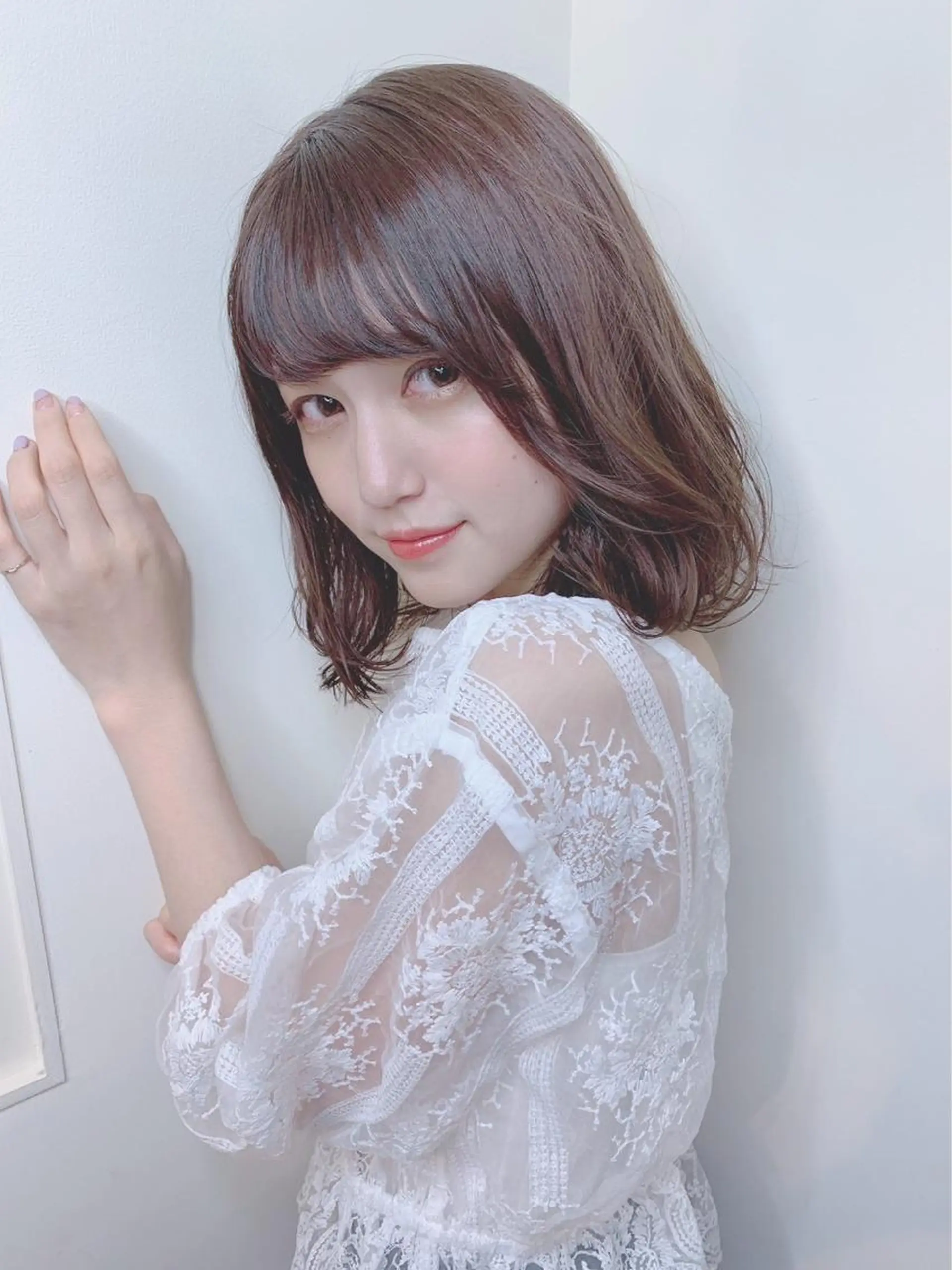 ミディアム カラー パーマ ヘアアレンジ 【公式】amble luxe池袋東口💛のヘアスタイル