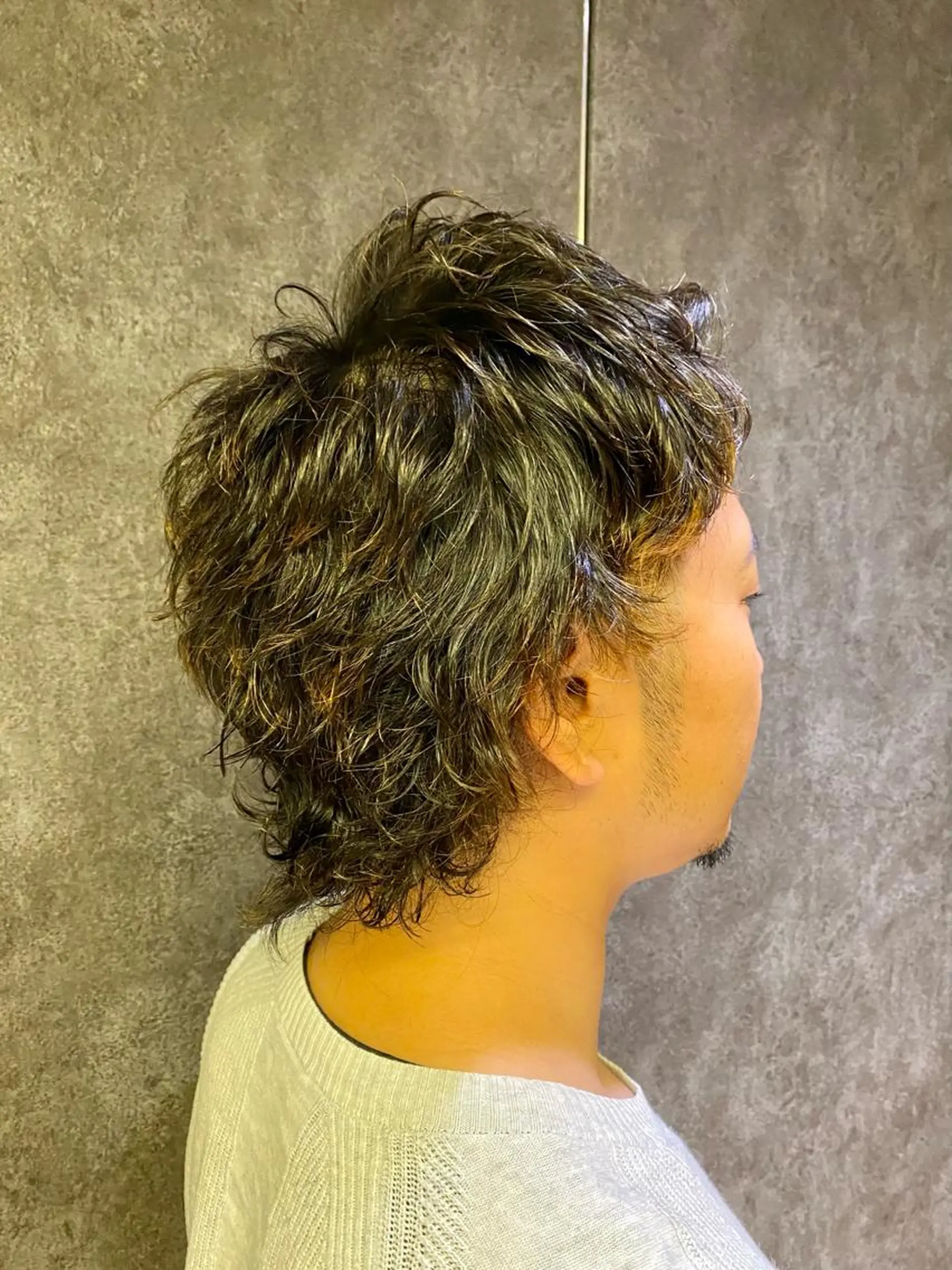 ショート パーマ メンズ メンズパーマ カット パーマ シムラ カイゲンのヘアスタイル
