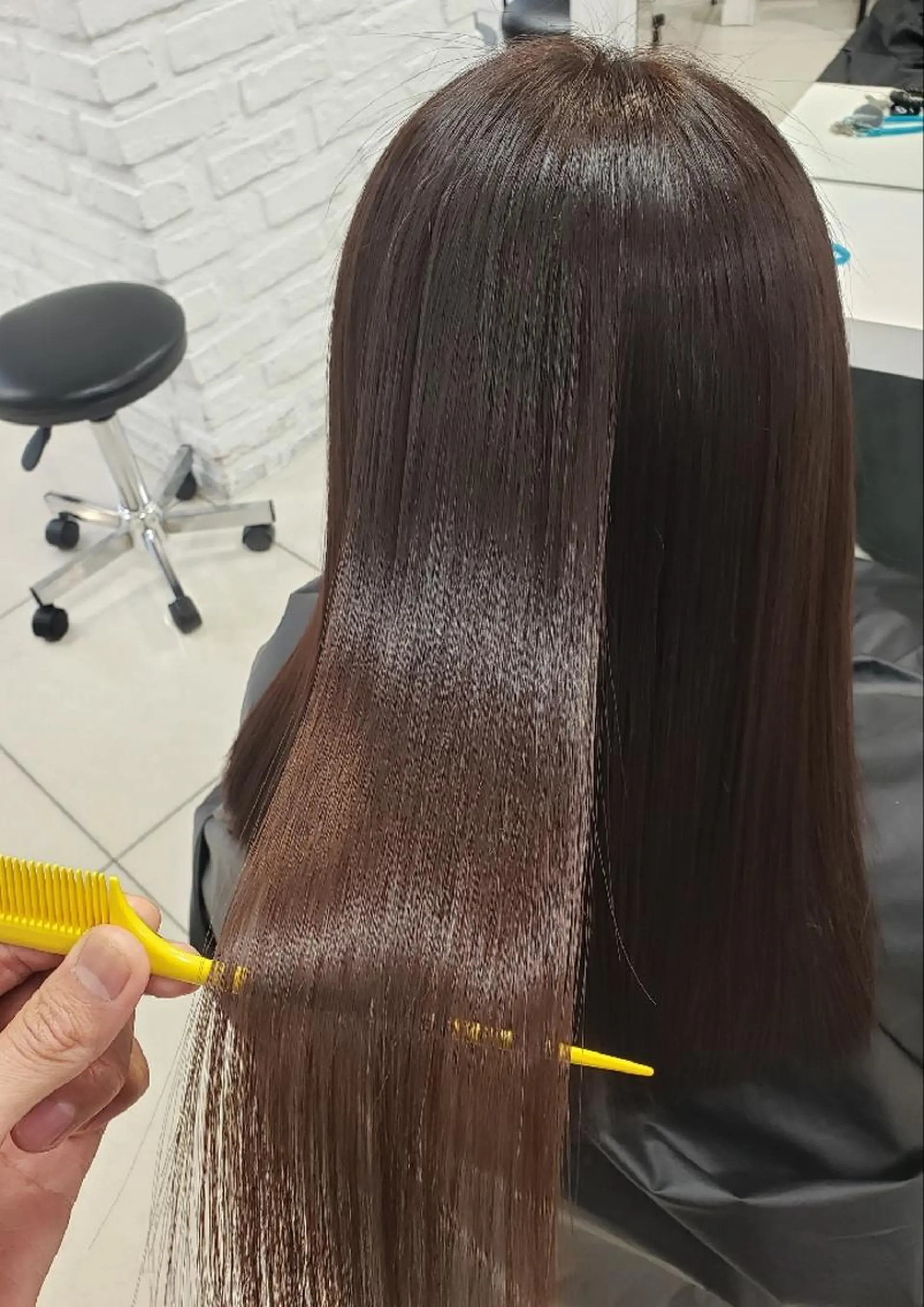 ロング パーマ カット 縮毛矯正 トリートメント 染野 匠のヘアスタイル