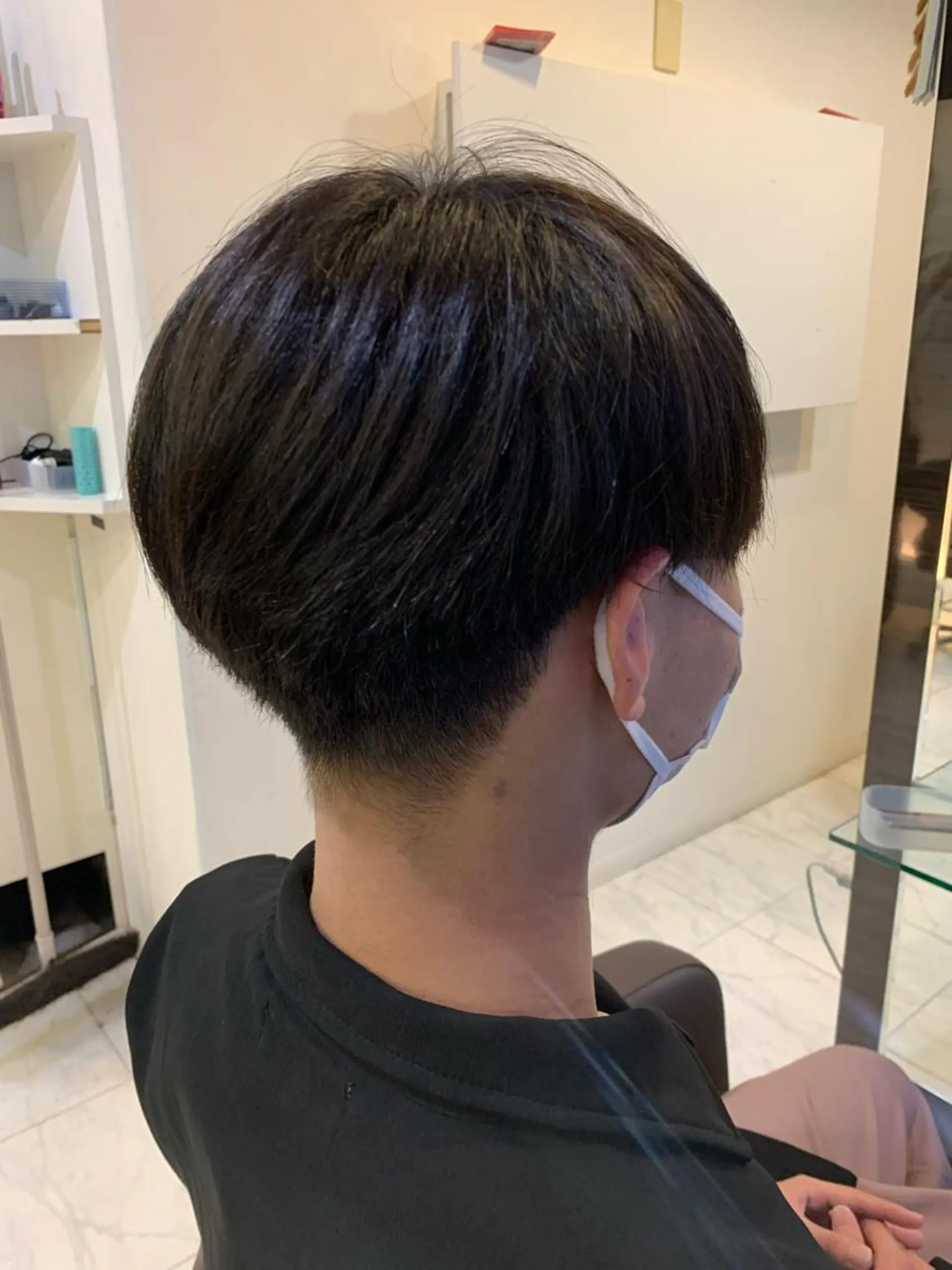 ショート メンズ 学生（メンズ向け） 学生 RIKA💙パーマ 艶カラー💙のヘアスタイル