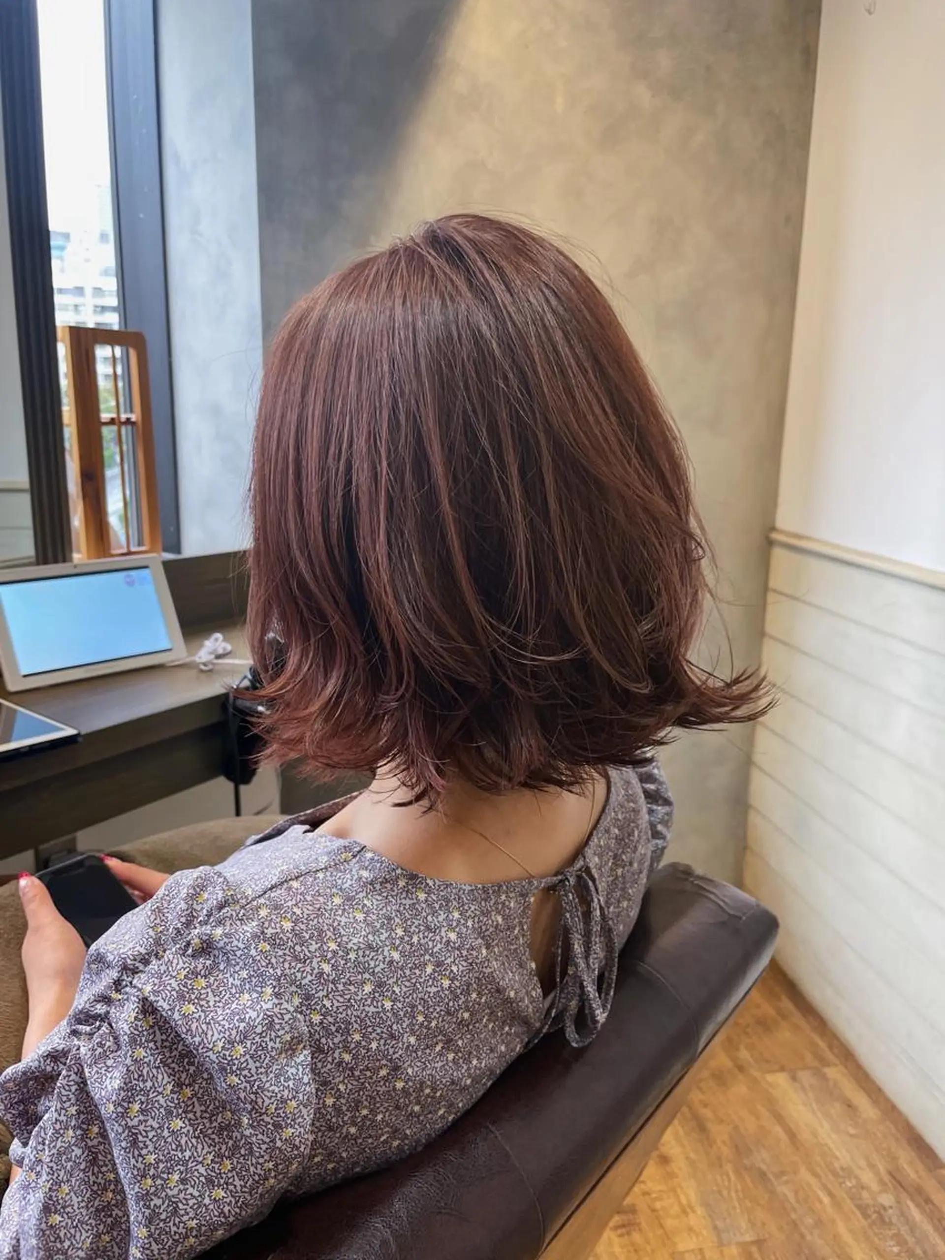 ショート カラー ヘアアレンジ イルミナカラー ピンクカラー カット ヘアカラー トリートメント 💖透明感カラー💖 坂本万由子のヘアスタイル