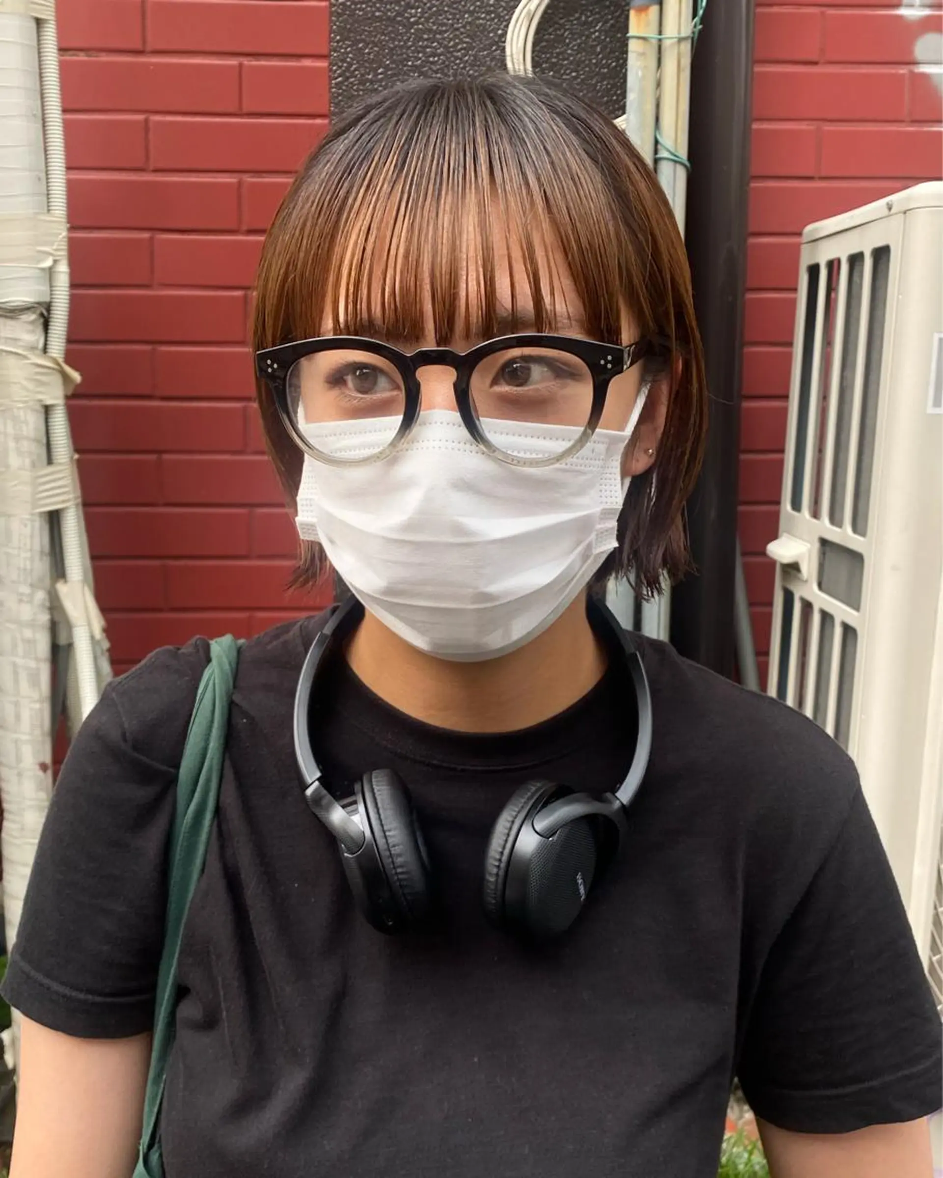 ショート カラー ボブ ワイドバング shiga mariaのヘアスタイル
