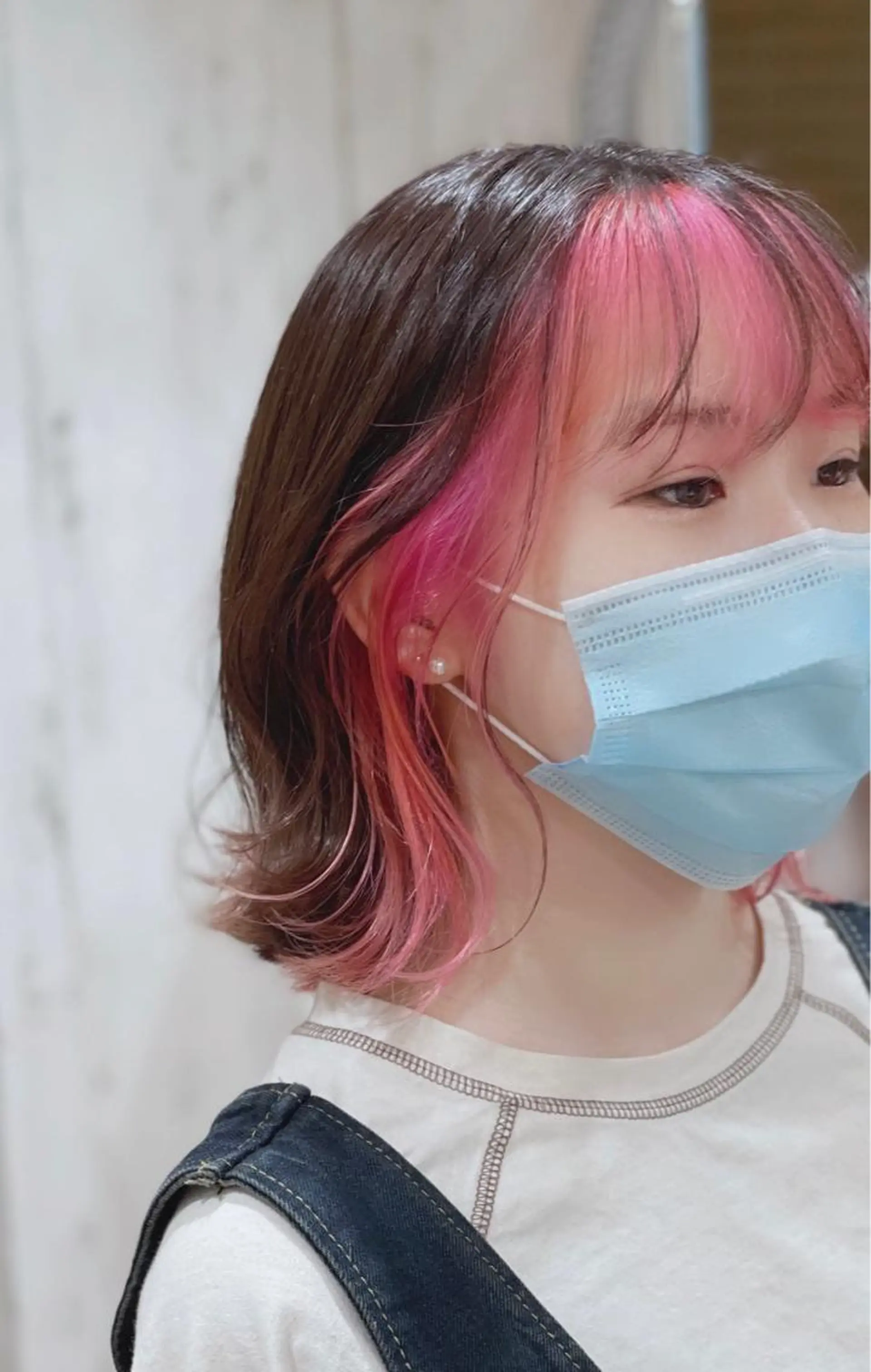 セミロング カラー 馬場智哉 白髪ぼかしハイライトのヘアスタイル