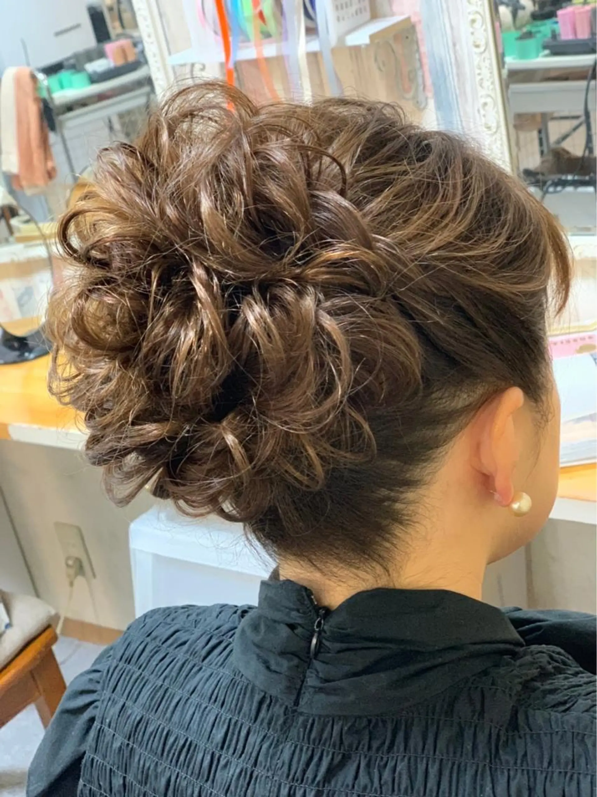 セミロング ヘアアレンジ Achieve 三ノ宮のヘアスタイル