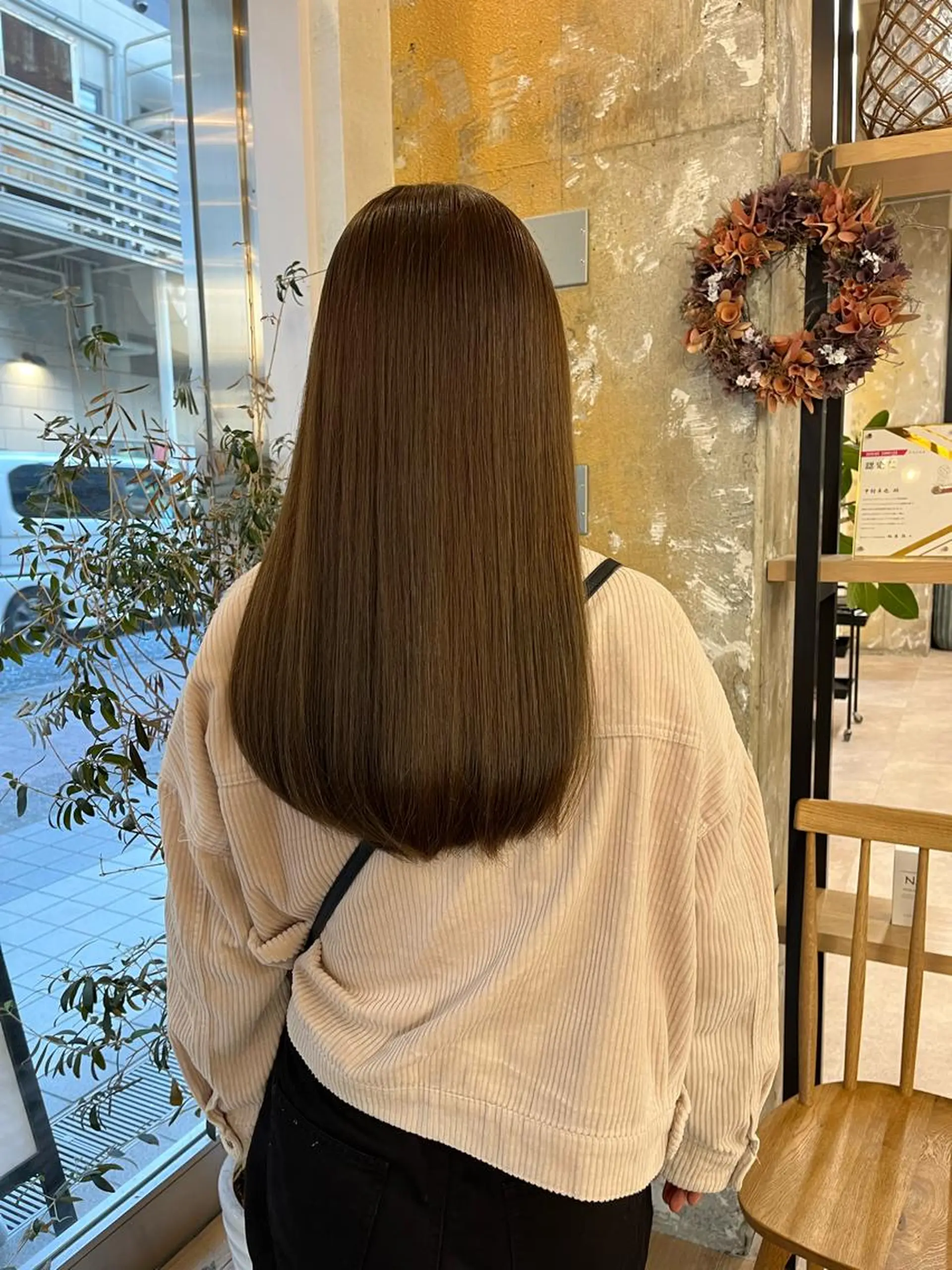 カラー ニュアンスパーマ 曲がる縮毛矯正　爲石のヘアスタイル