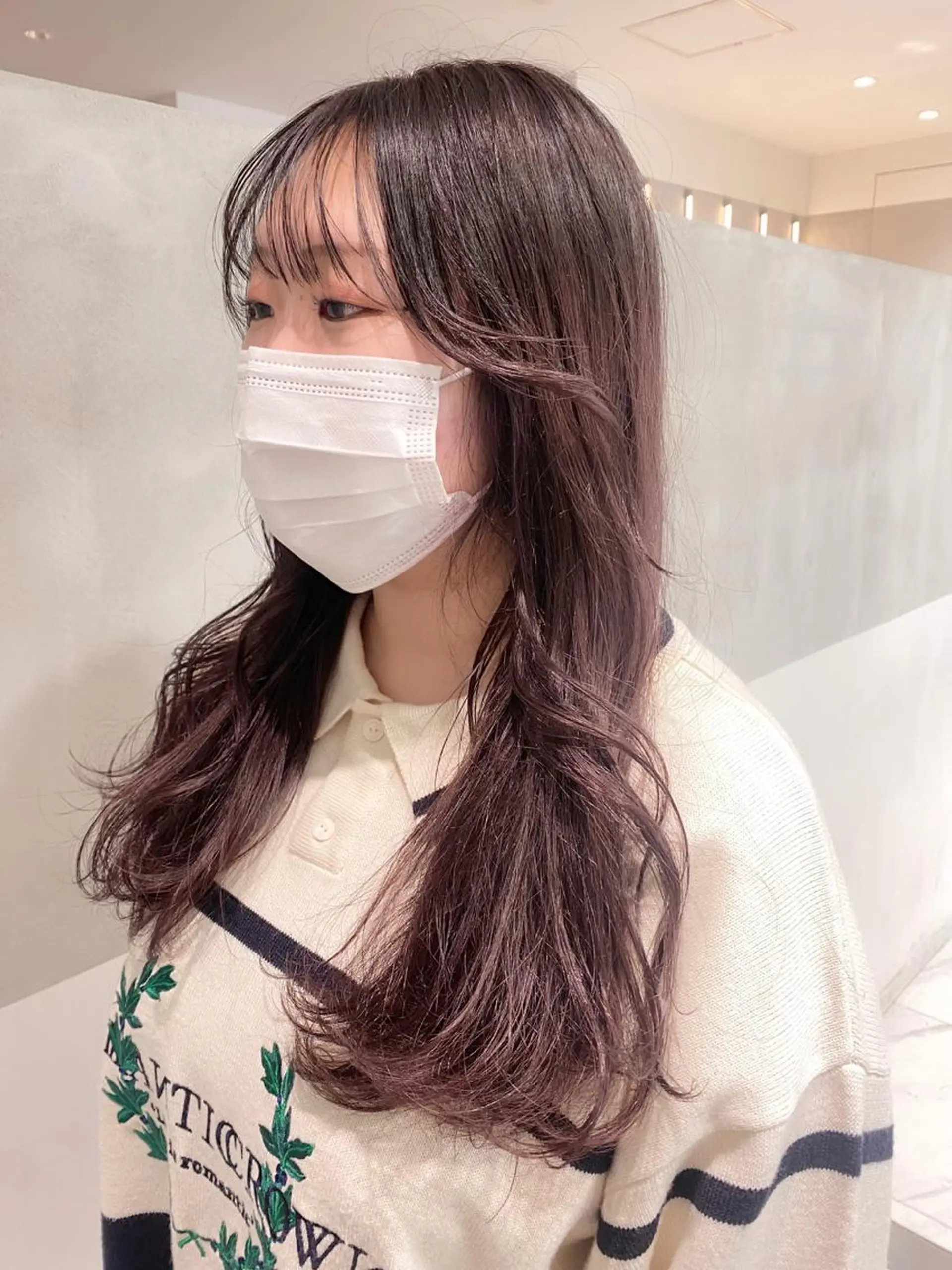 ロング ヘアカラー トリートメント ヘアセット 韓国レイヤーカット 🇰🇷mireiのヘアスタイル