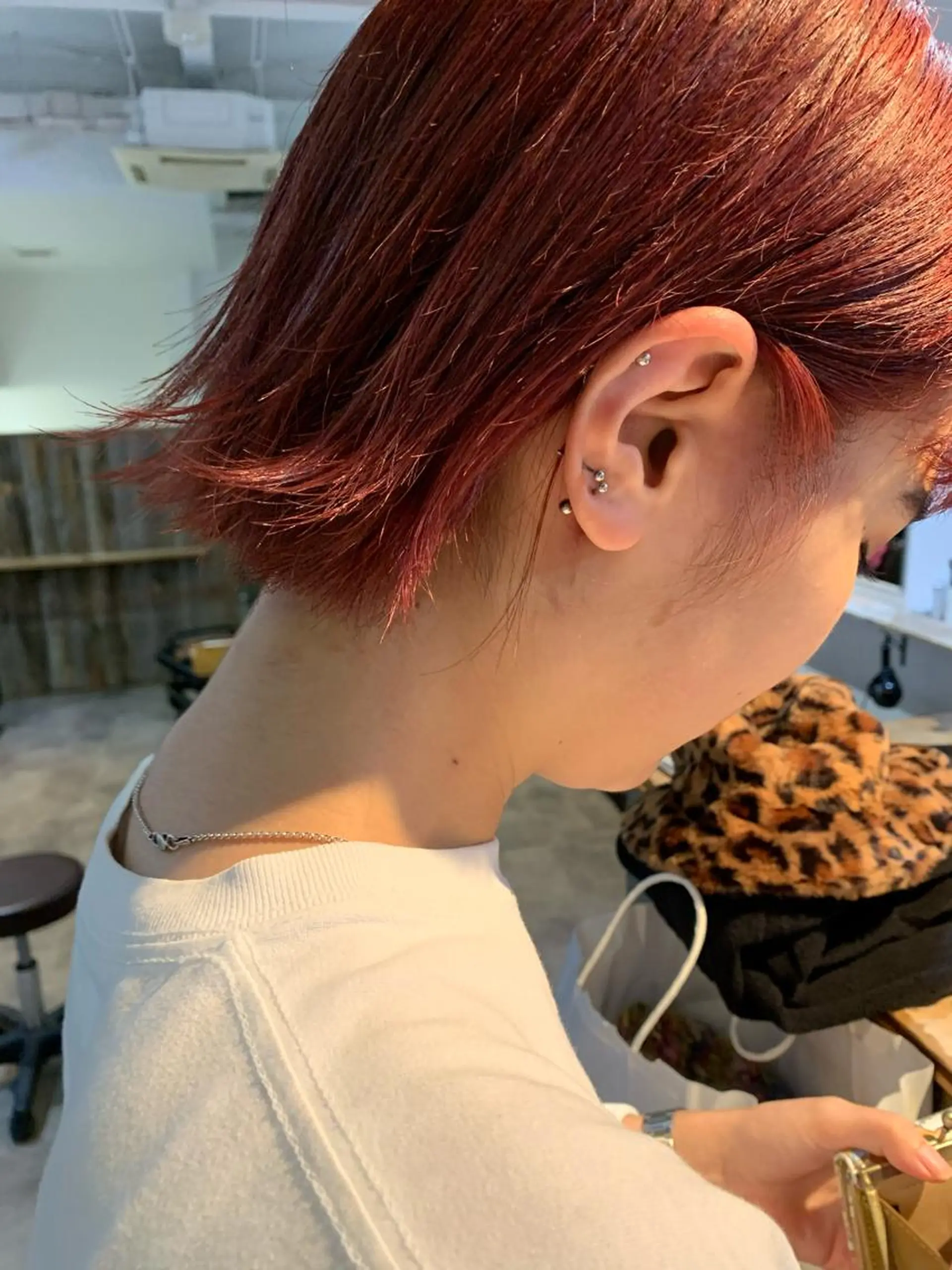 ショート カラー ピンクカラー ヘアカラー トリートメント パーマ/透明感カラー /ボブ/吉田一生のヘアスタイル