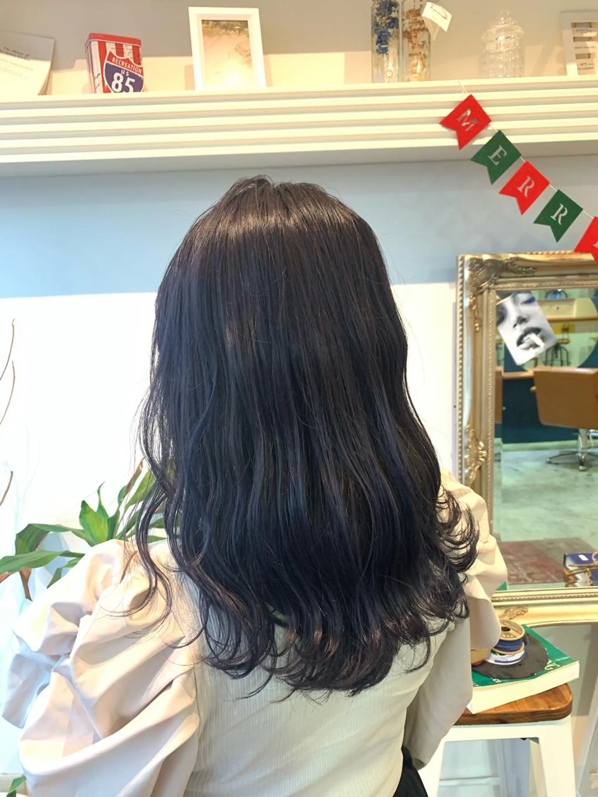 セミロング パープルカラー ヘアカラー トリートメント ヘッドスパ ヘアセット 大宮/山口 竣也のヘアスタイル