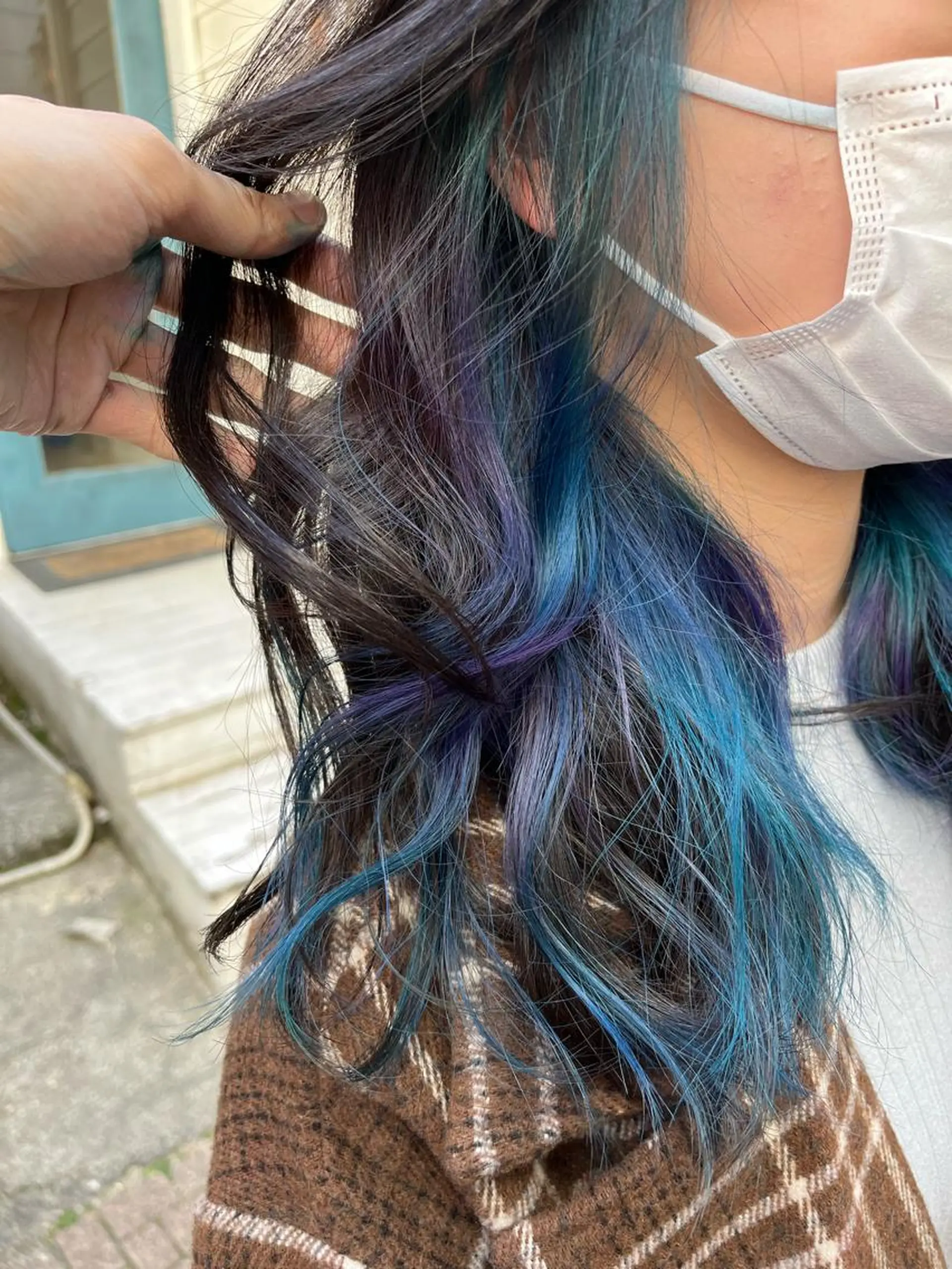 セミロング カラー ショートボブ アッシュ バレイヤージュ ミストバング ベージュカラー カット ヘアカラー トリートメント 原宿サロン代表 デザインカラー伊藤卓のヘアスタイル