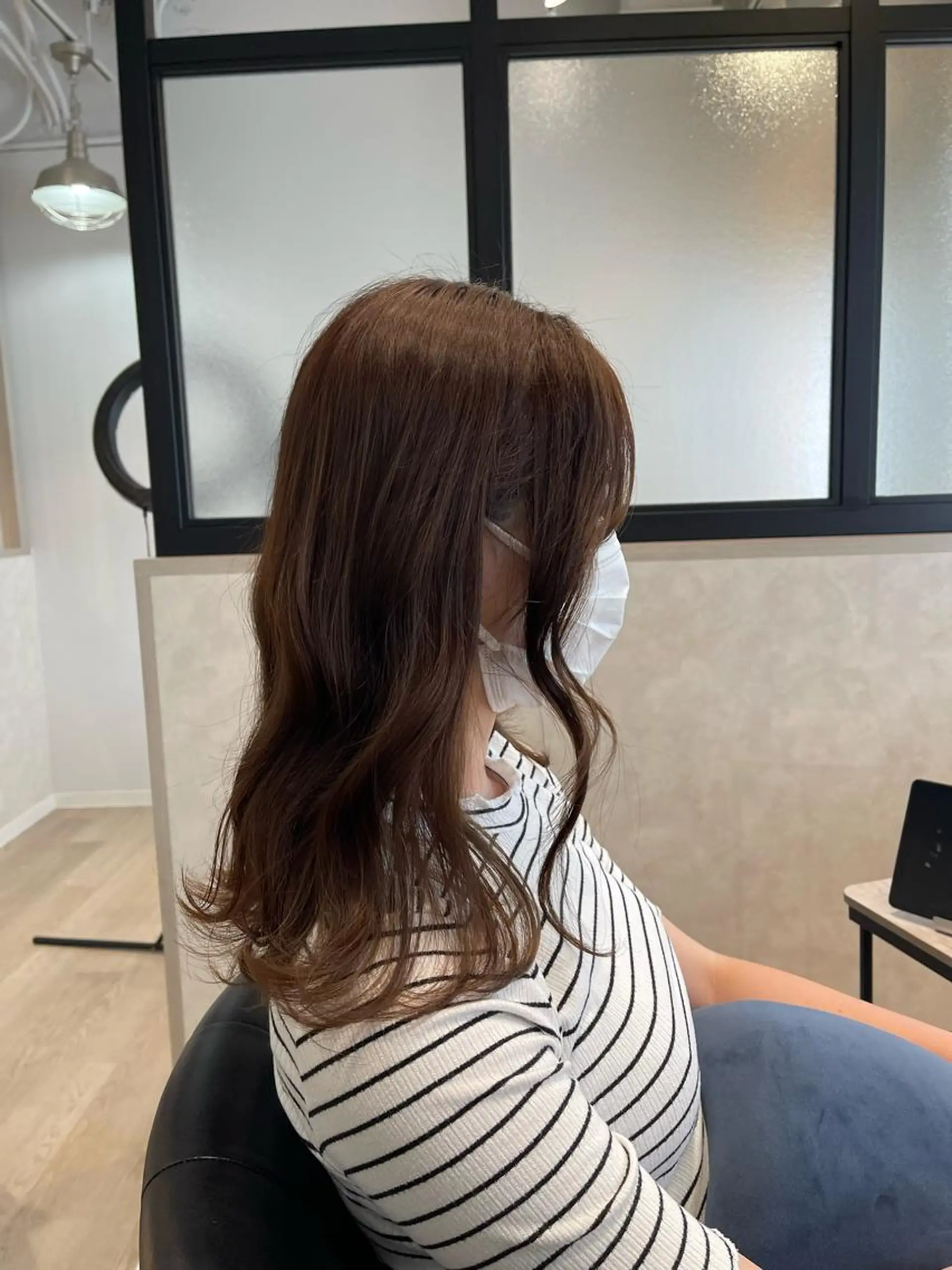 セミロング カラー ヘアカラー トリートメント &chaLme   心斎橋所属・emi/髪質改善/ 韓国風/艶カラーのヘアスタイル