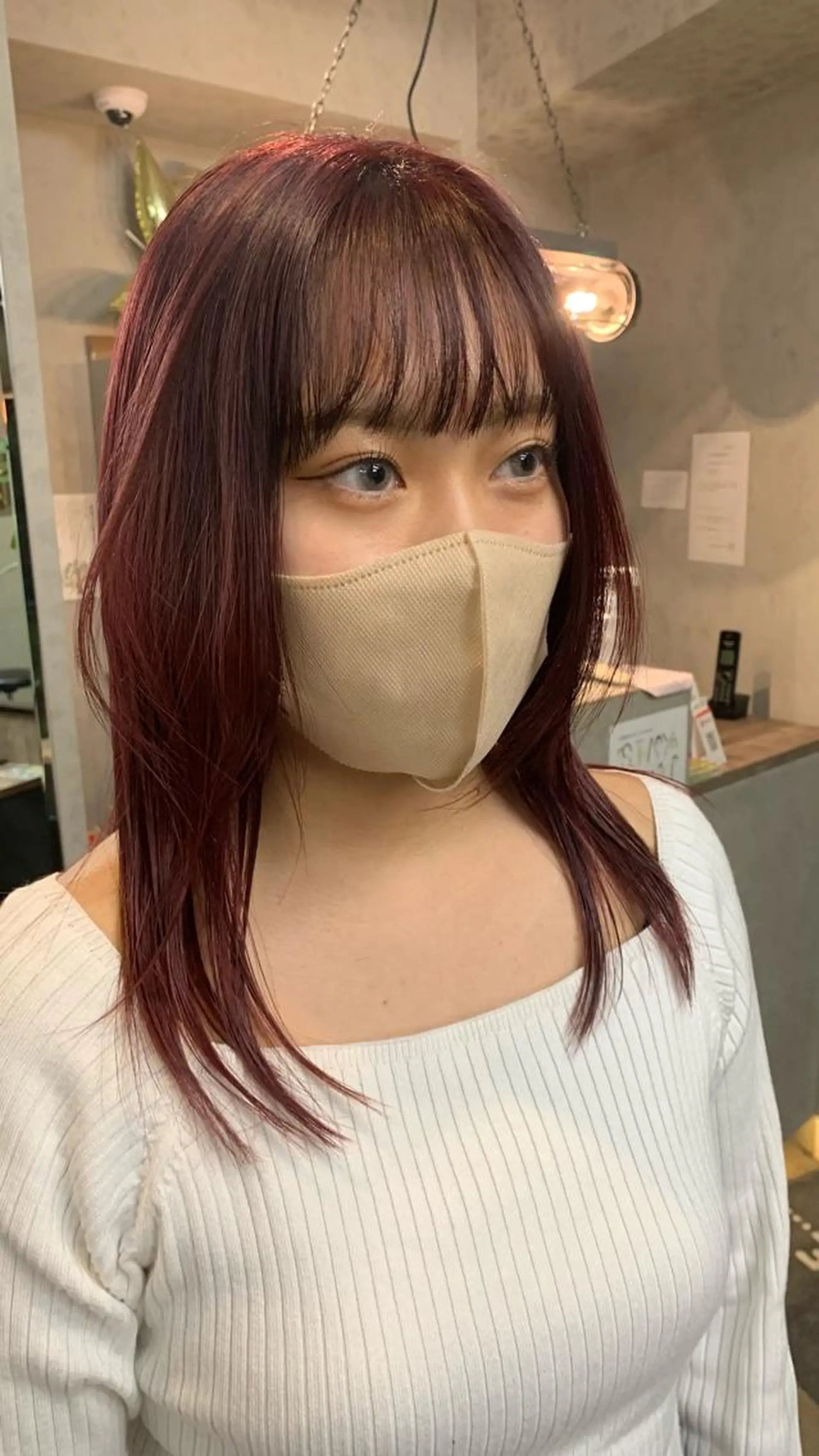 セミロング カラー ヘアカラー トリートメント Haru/THREE …by velvetのヘアスタイル