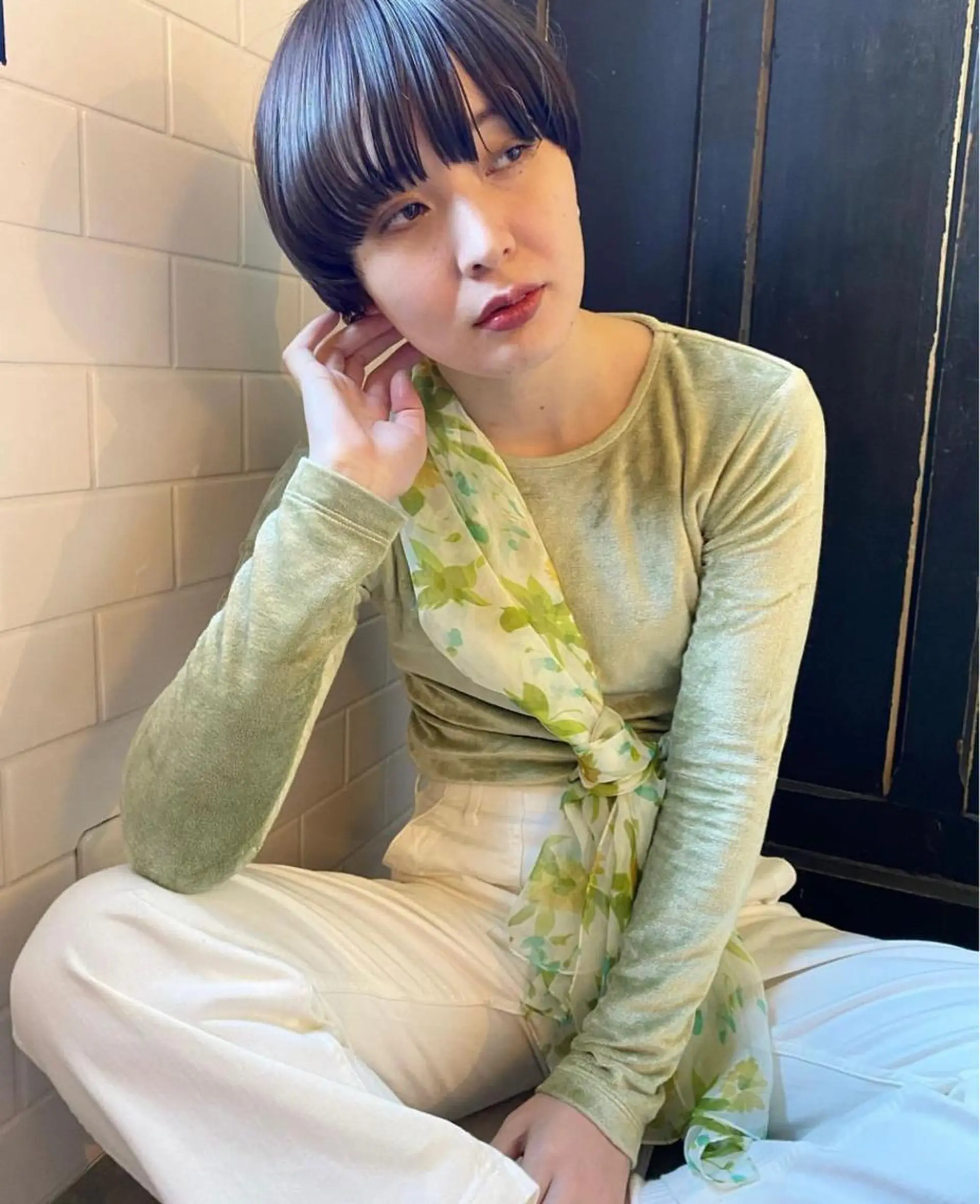 ショート 藤井 美歩/赤髪のヘアスタイル