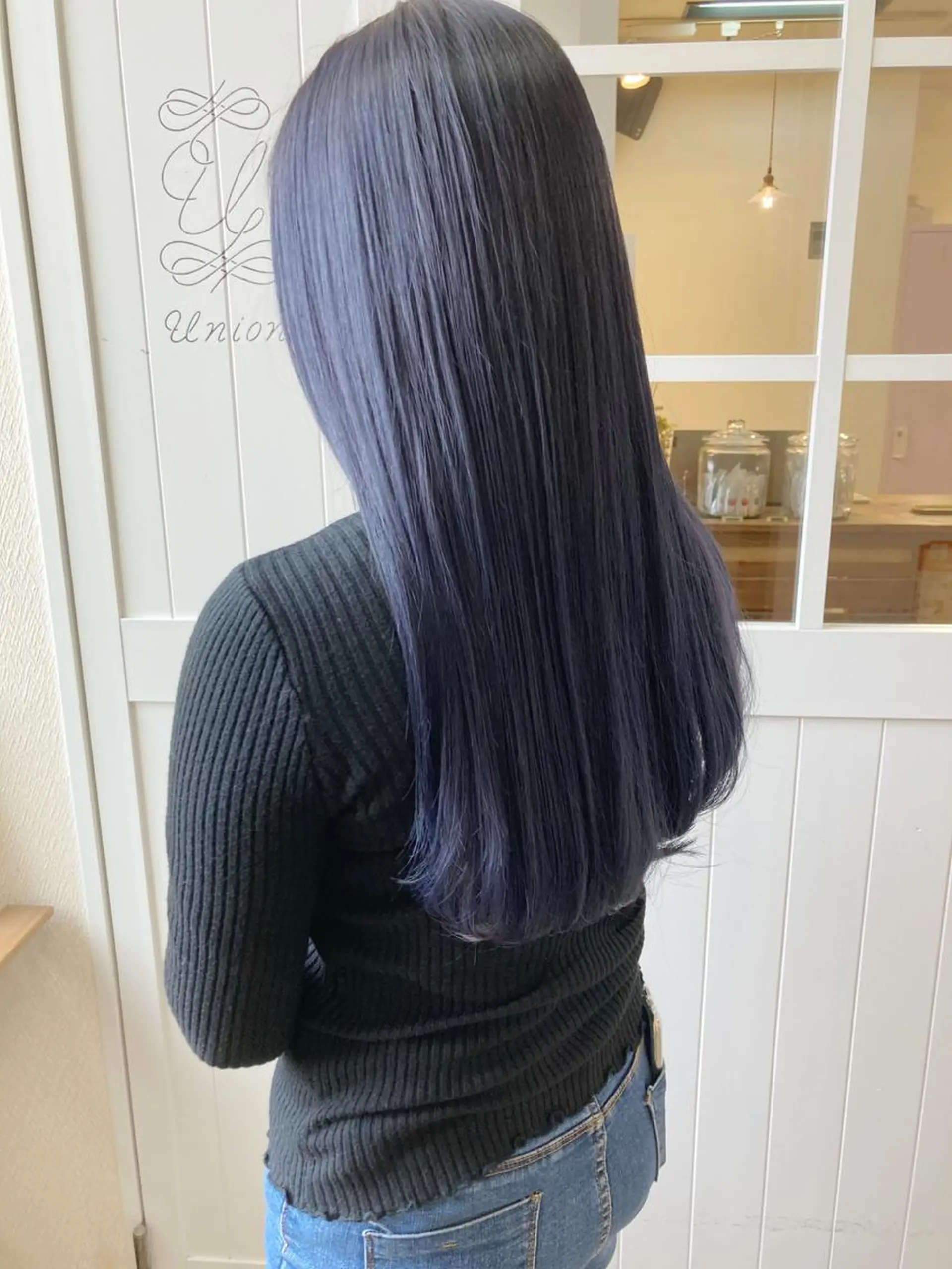 ロング カラー ブリーチ ブルーカラー ブルージュ カット ヘアカラー 小木曽智美 /ボブ/ショートのヘアスタイル
