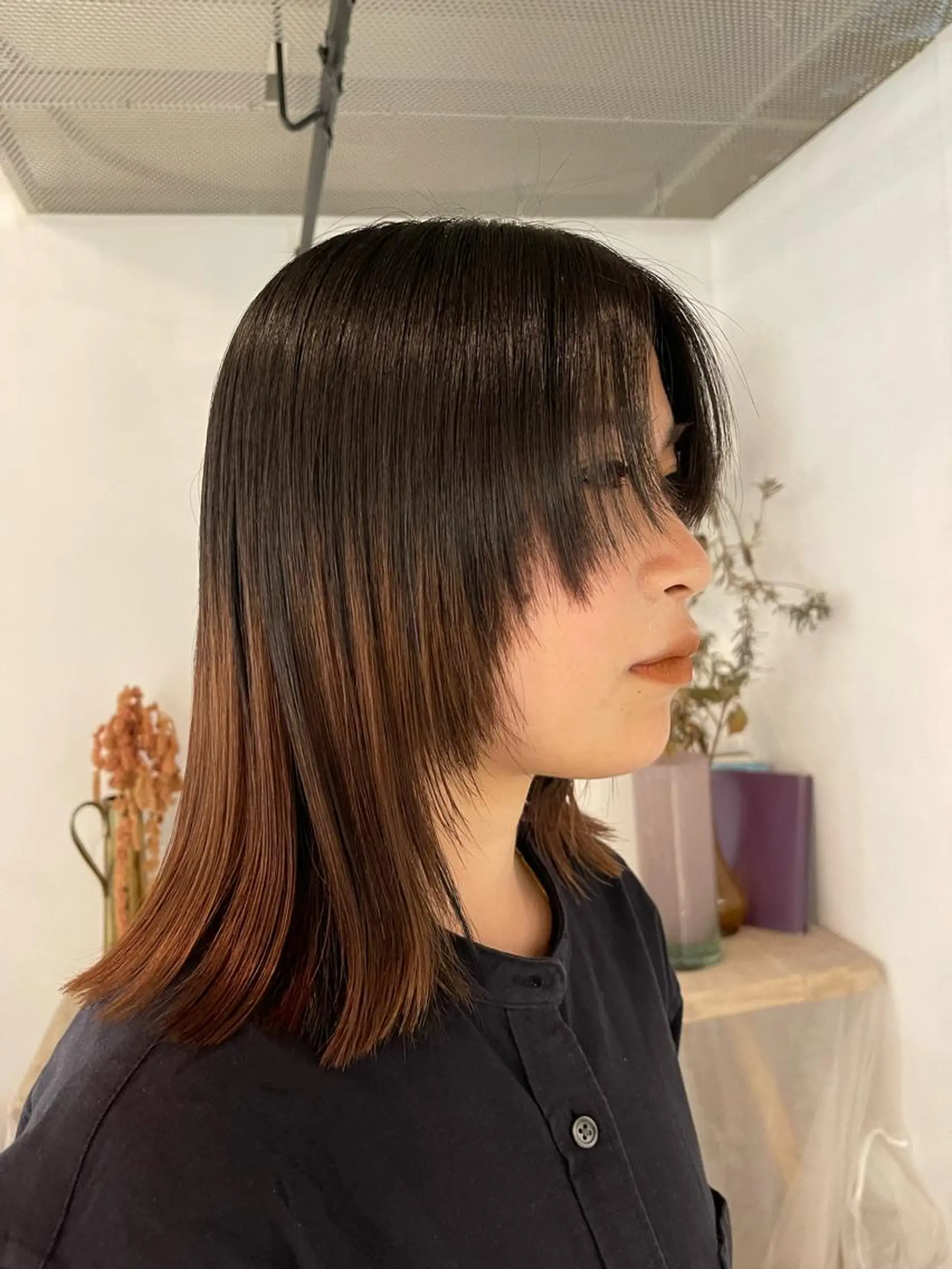 ミディアム 顔まわりレイヤー レイヤーカット ボブ/レイヤー /河内温太のヘアスタイル