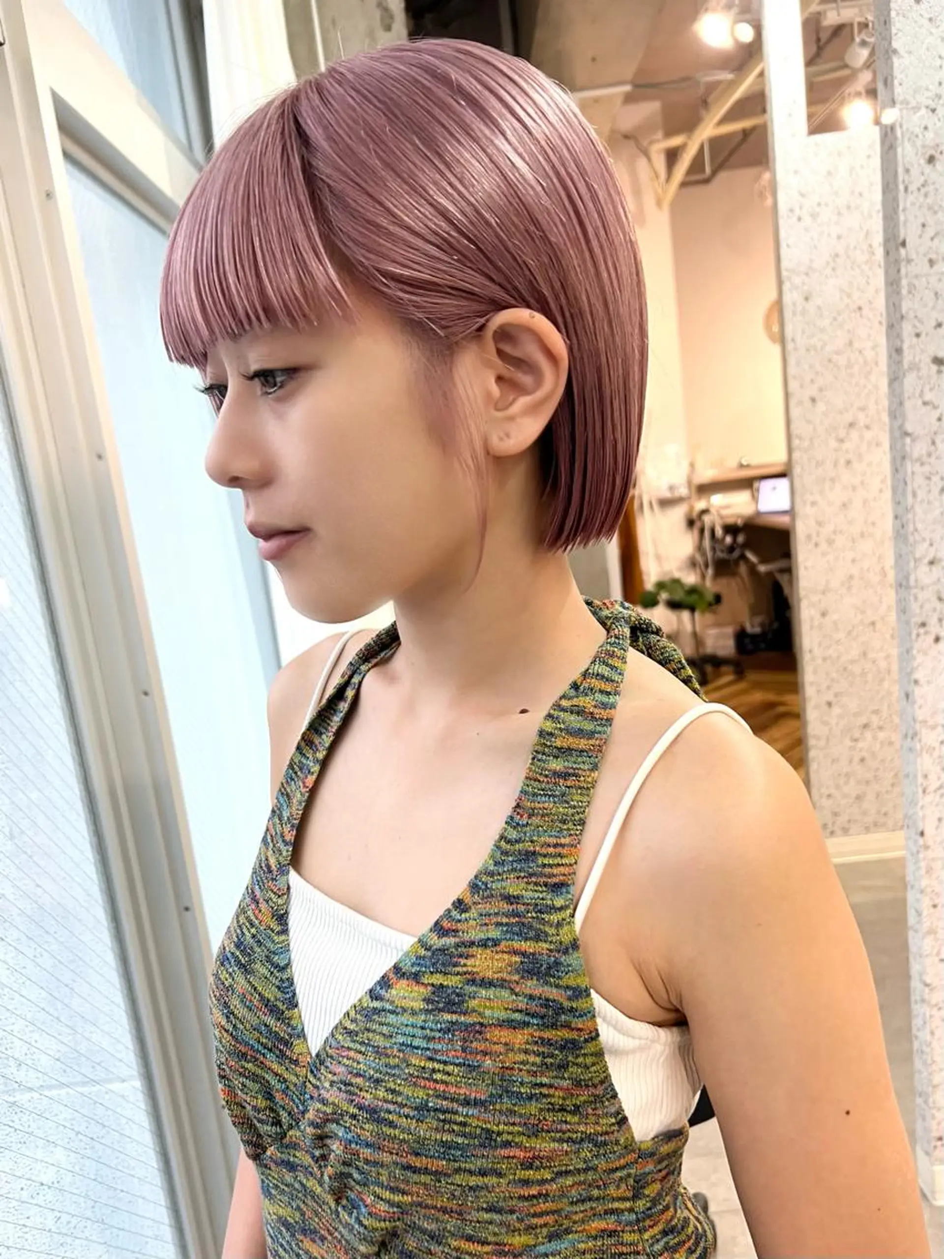 ショート カラー バレイヤージュ ブリーチ ケアブリーチ ハイライトカラー インナーカラー カット ヘアカラー トリートメント lani 天神大名/ブリーチのヘアスタイル