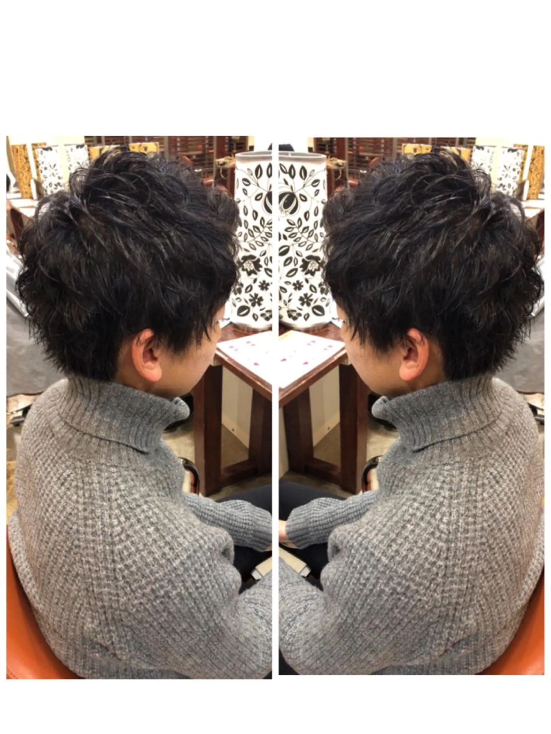 ショート パーマ メンズ メンズパーマ カット パーマ 品田 真里のヘアスタイル