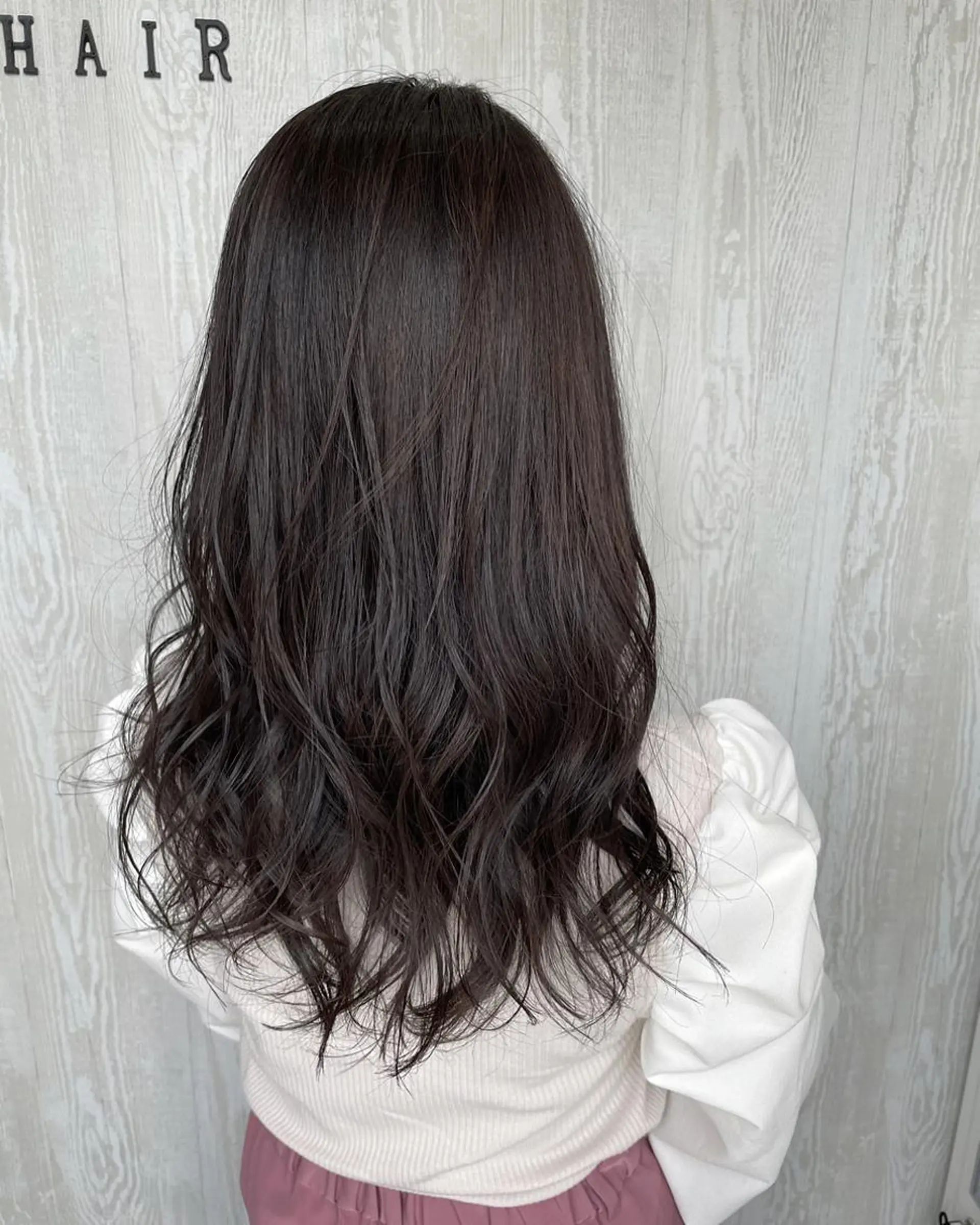 ミディアム カラー ヘアアレンジ ヘアカラー トリートメント HUENEST アカデミーサロンのヘアスタイル