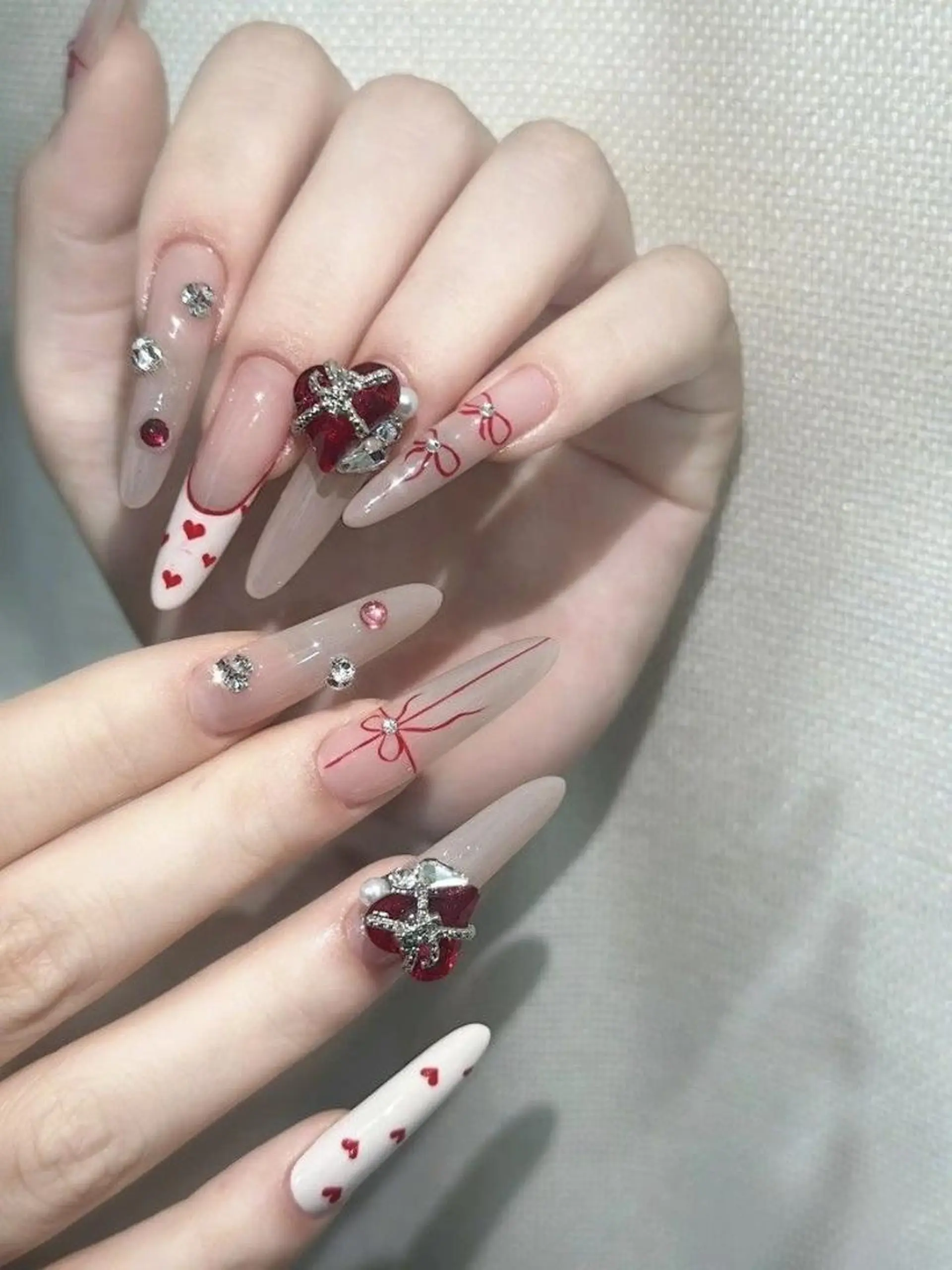 ネイル 長さ出し フレンチネイル グラデーション 卒業式 マグネットネイル ハンドネイル MIHANA NAILのネイルデザイン