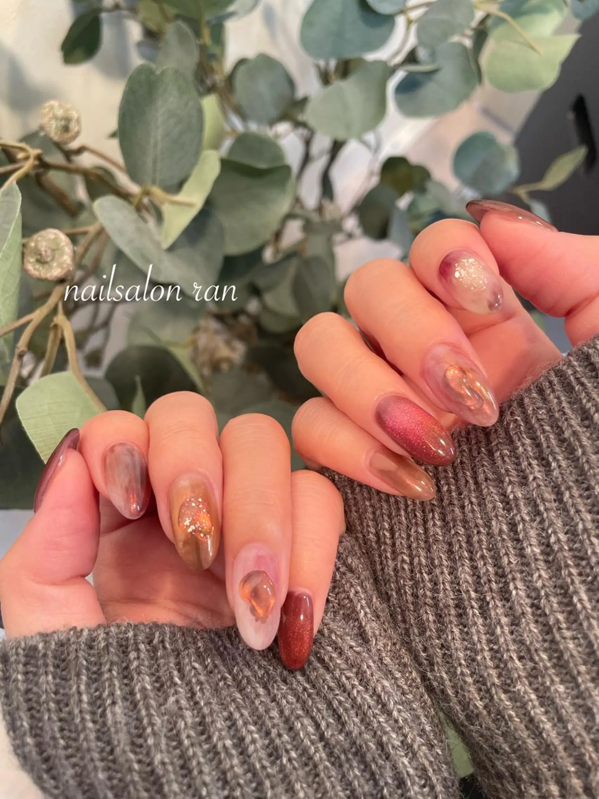 ネイル ニュアンスネイル nailsalon ranのネイルデザイン