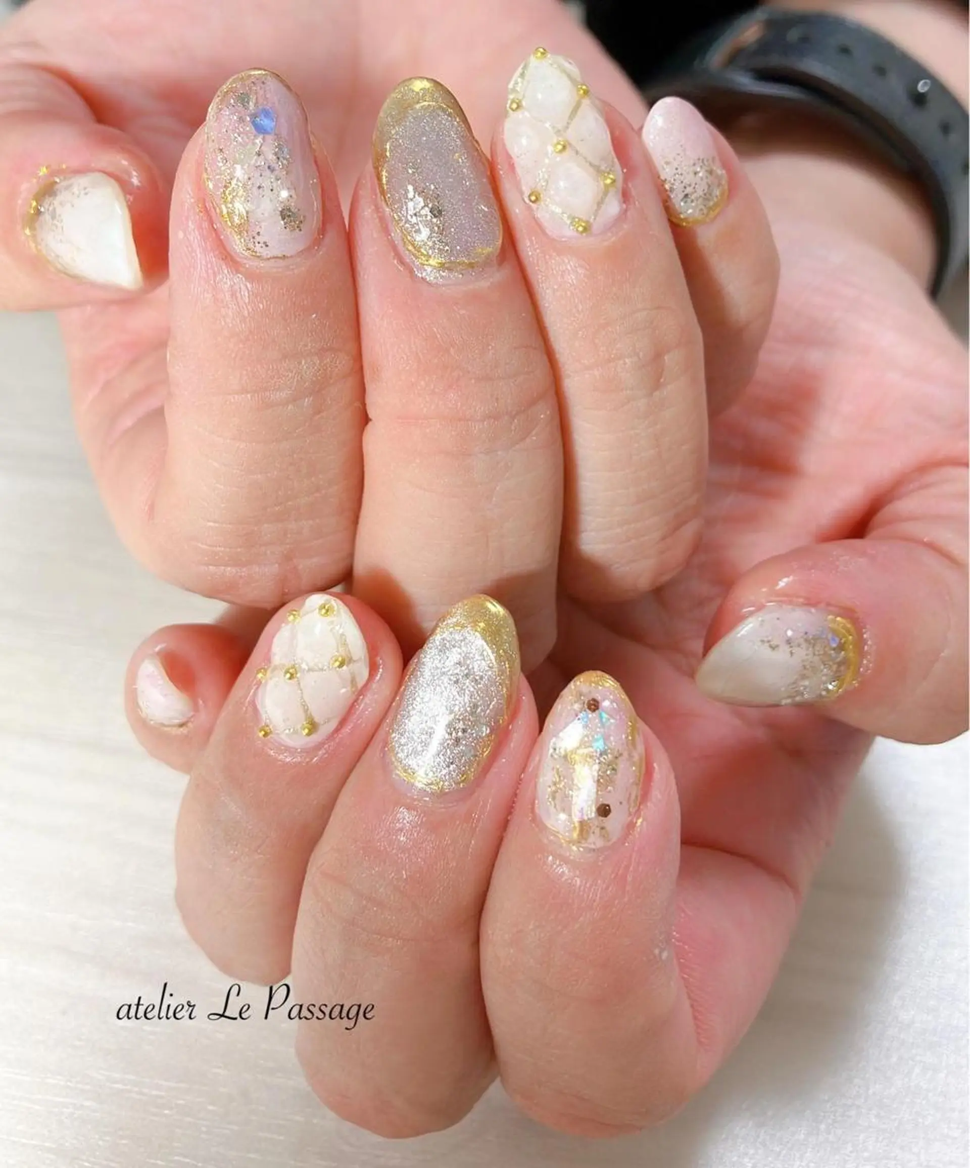 ネイル ジェルネイル マグネットネイル ニュアンスネイル パラジェル 夏ネイル Atelier Le Passage所属・h nakatsukaのネイルデザイン