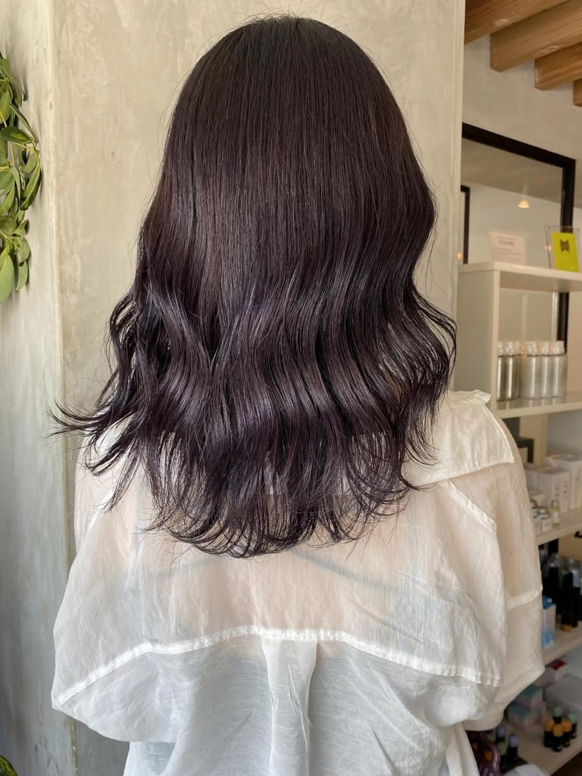 セミロング カラー ヘアアレンジ 切りっぱなしボブ/ デザインカラー店長のヘアスタイル