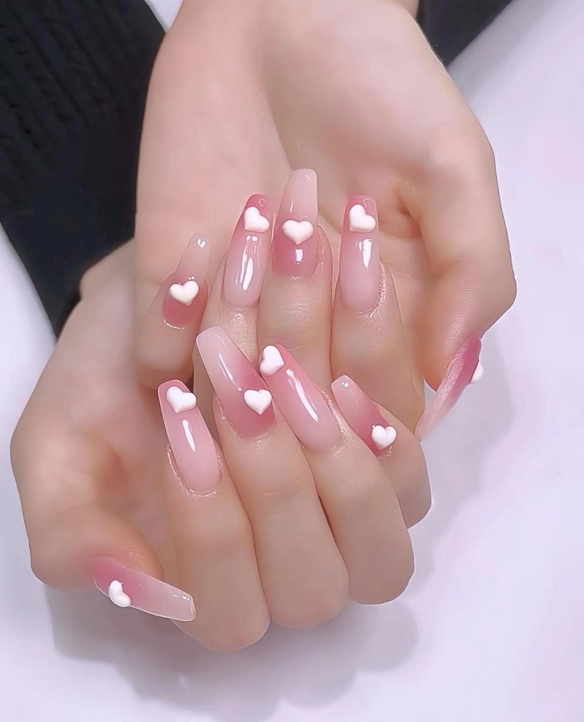 ネイル 長さ出し フレンチネイル グラデーション 卒業式 マグネットネイル ハンドネイル MIHANA YUKIのネイルデザイン