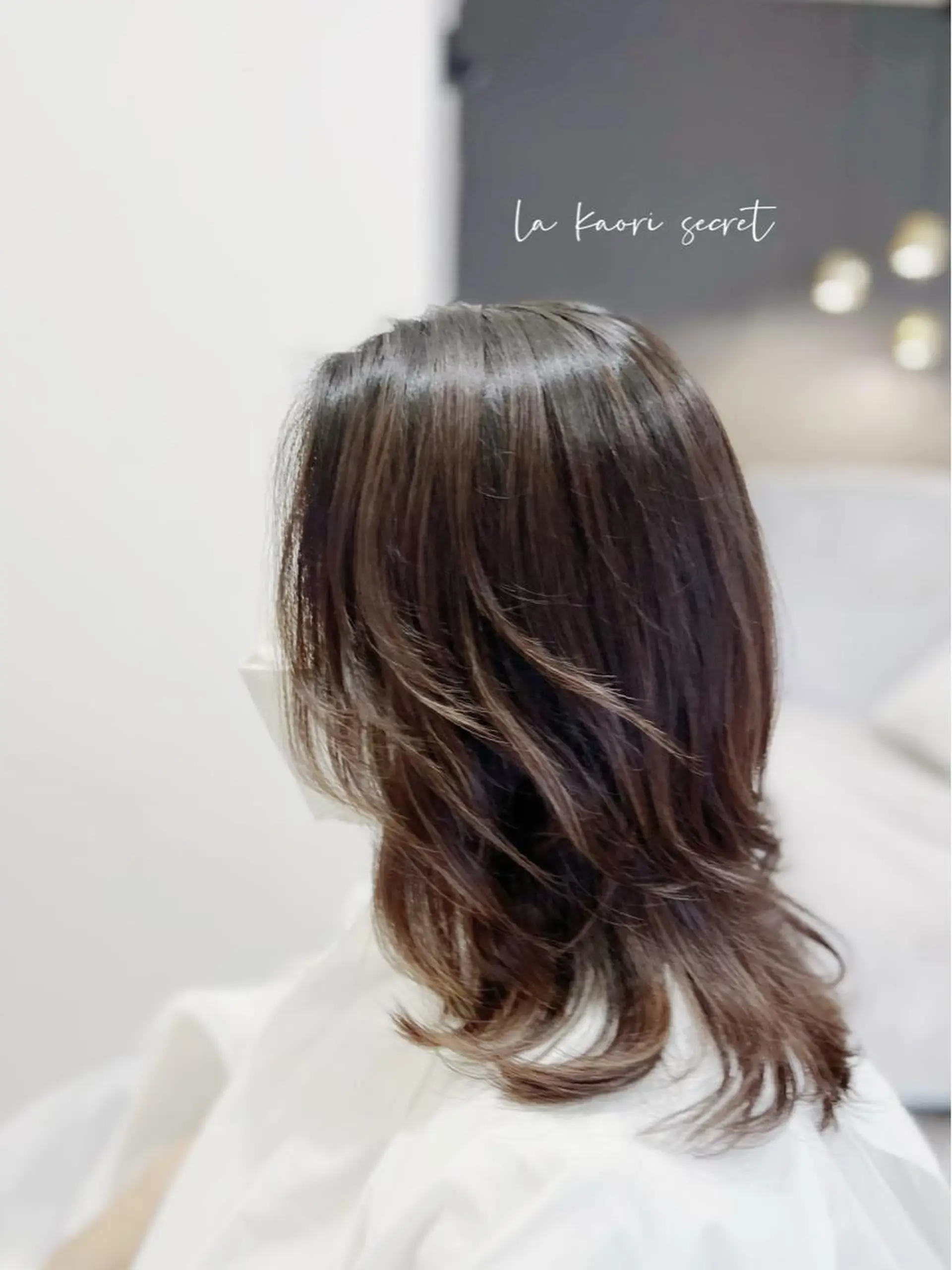 セミロング カラー カット ヘッドスパ la kaori secretのマツエク・マツパデザイン