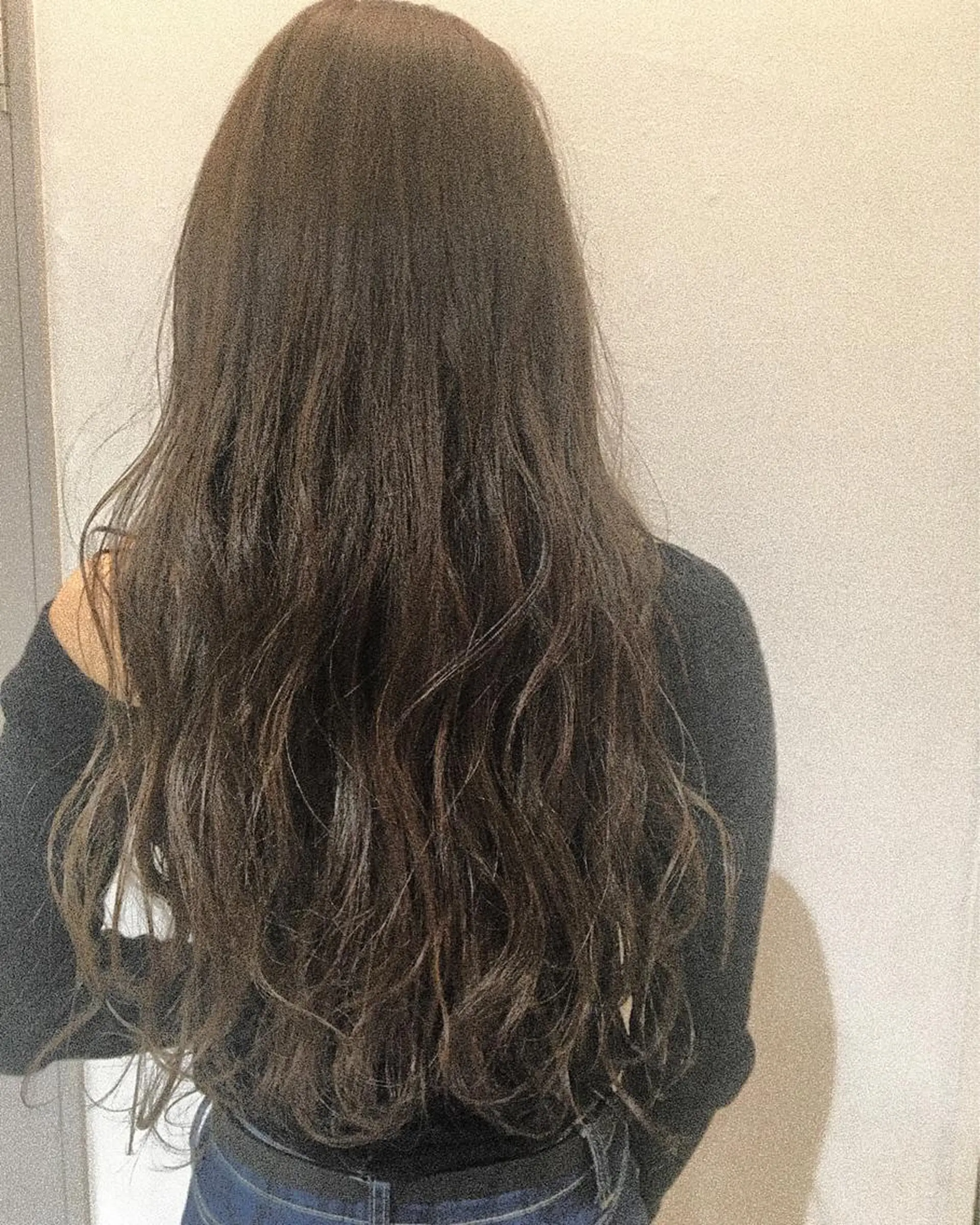 ロング カラー アッシュ アッシュグレー 船津 佳奈美のヘアスタイル