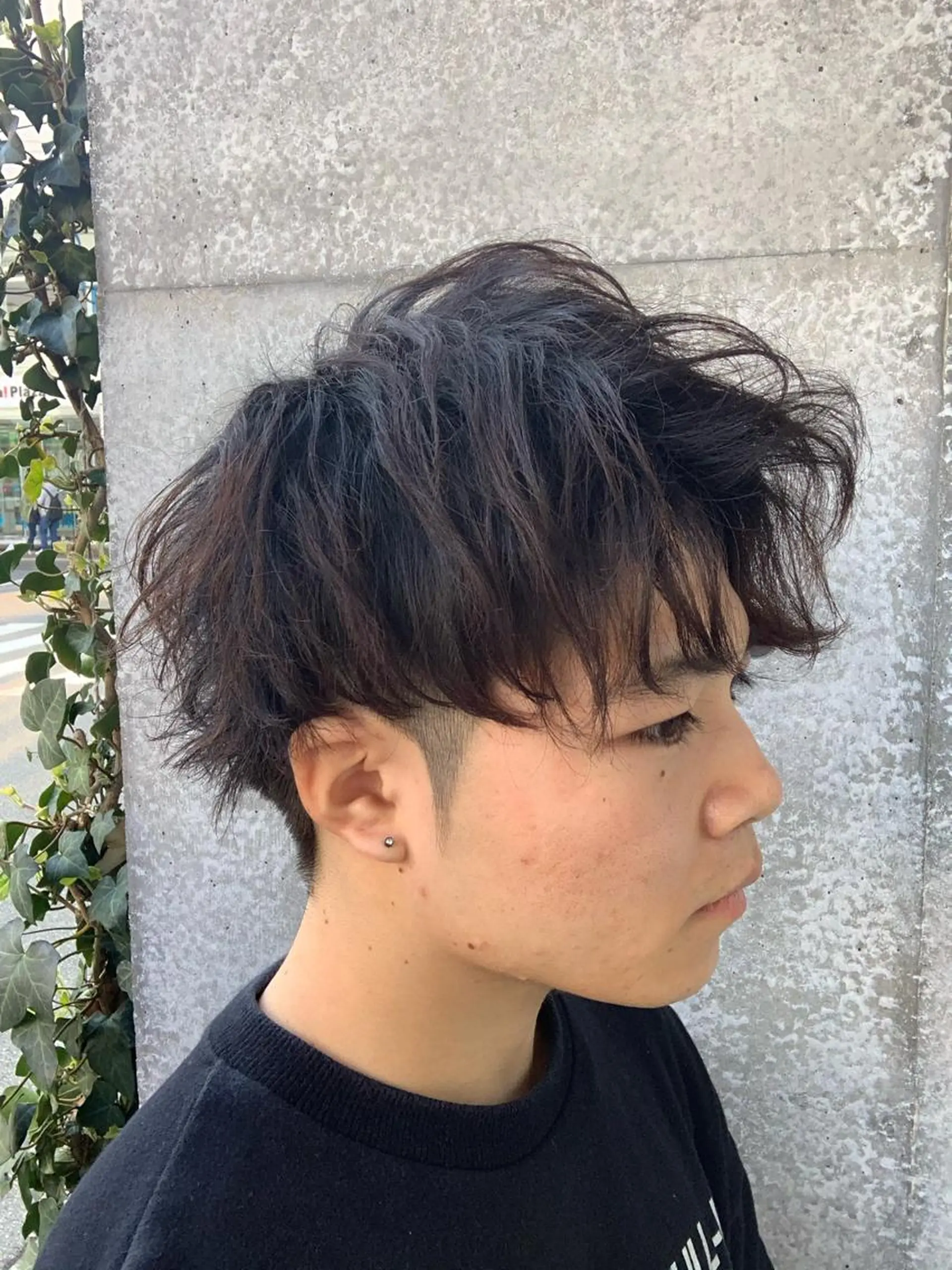 ショート パーマ メンズ カット パーマ メンズパーマフェード シモジタカヒロのヘアスタイル