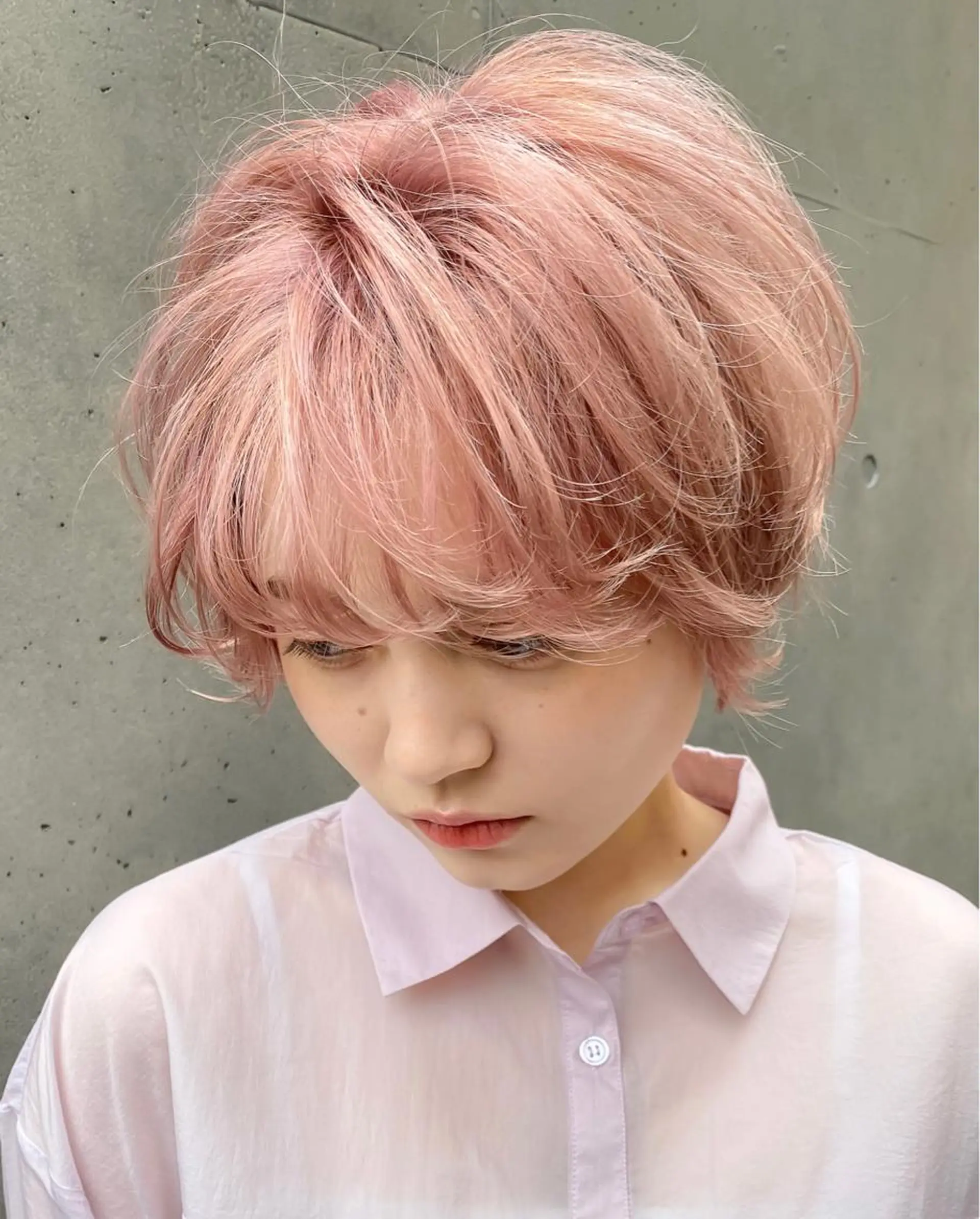 ショート カラー ピンクカラー ショートヘア ✨ハッシュカット✨ ユウキ✨のヘアスタイル