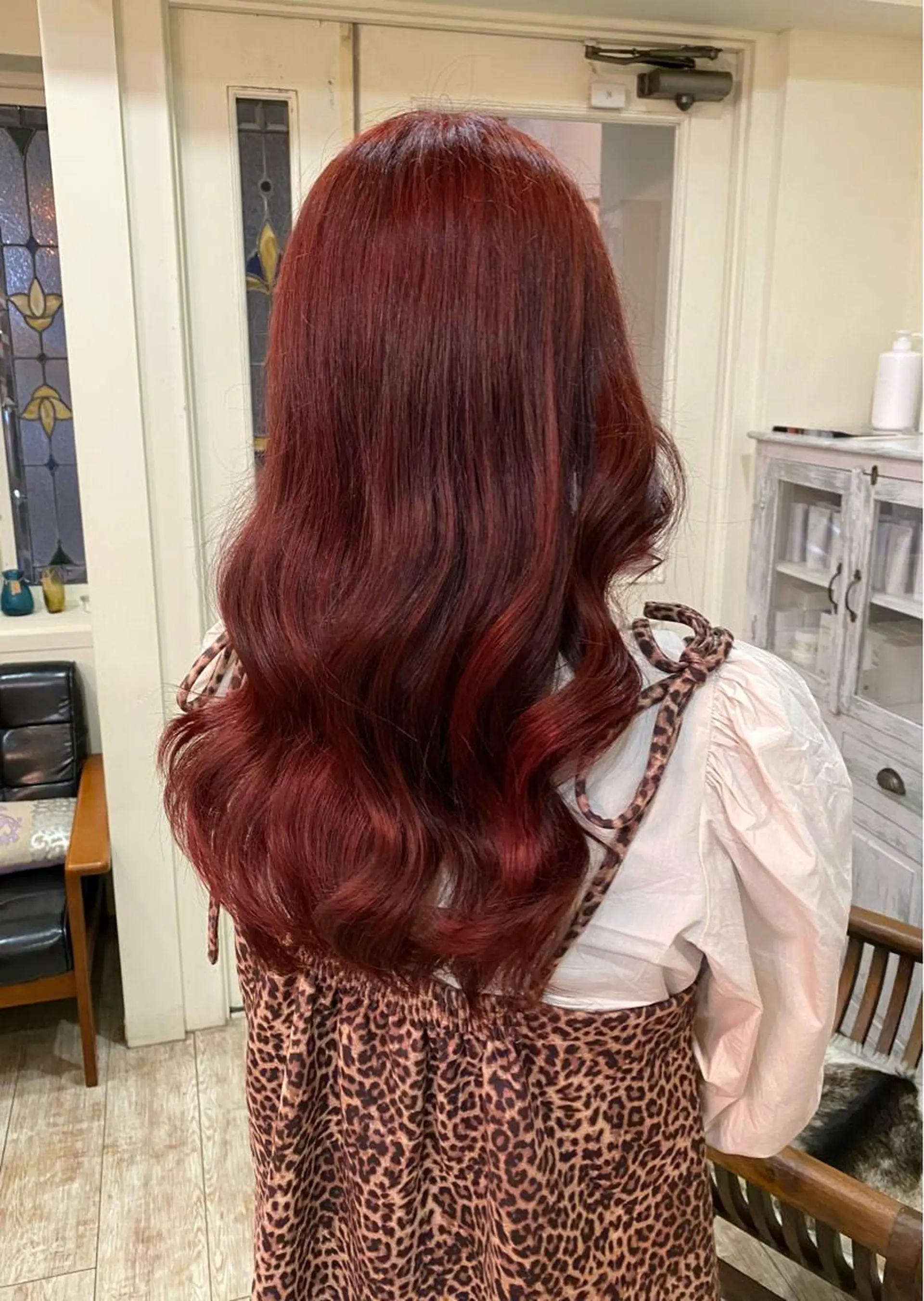 ロング カラー ブリーチ レッドカラー 【艶ヘア】 どうまえのヘアスタイル