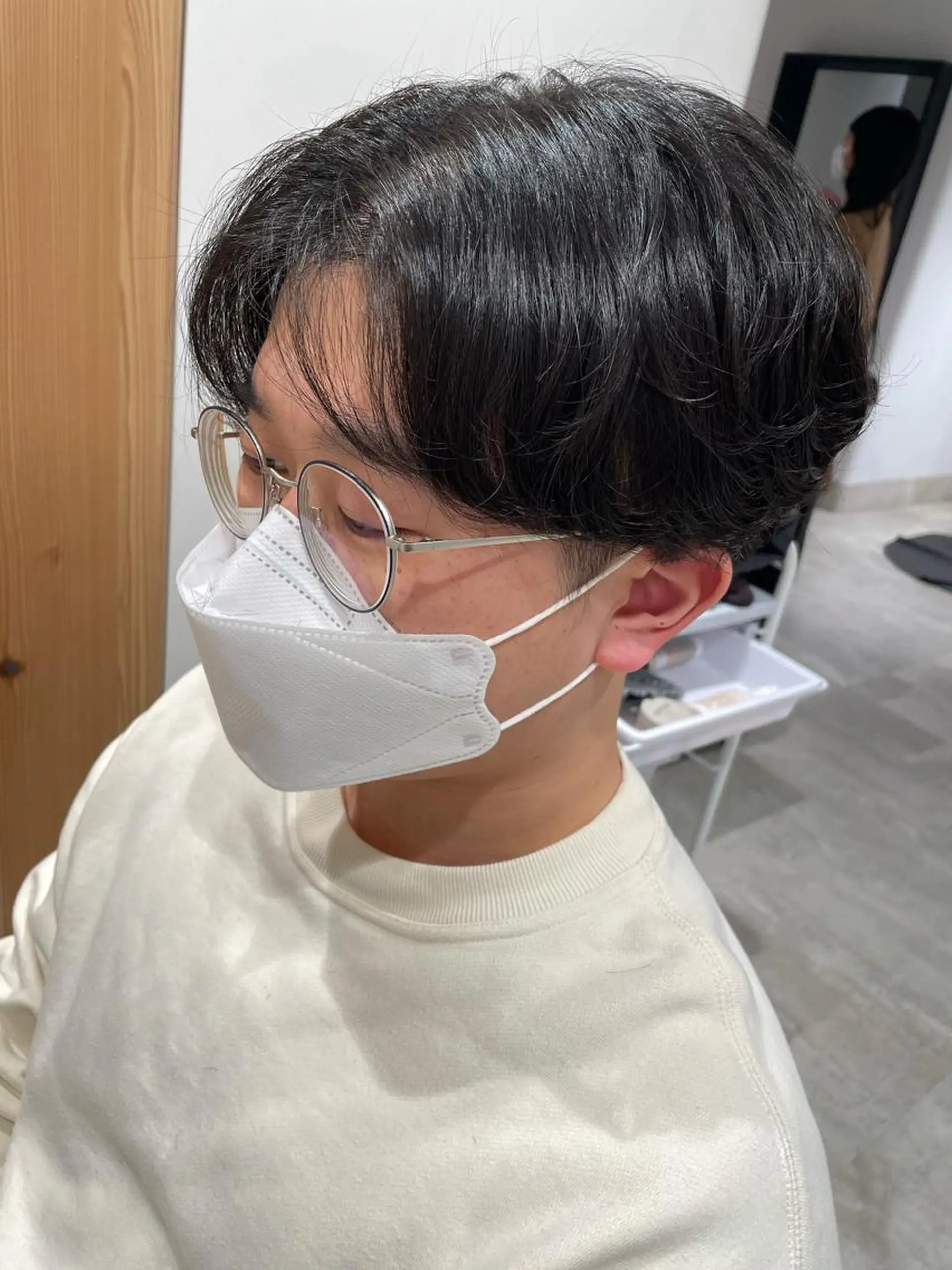 ショート カラー パーマ ヘアアレンジ メンズ パーソナルカラー合わ せたカラー🤍なつみのヘアスタイル