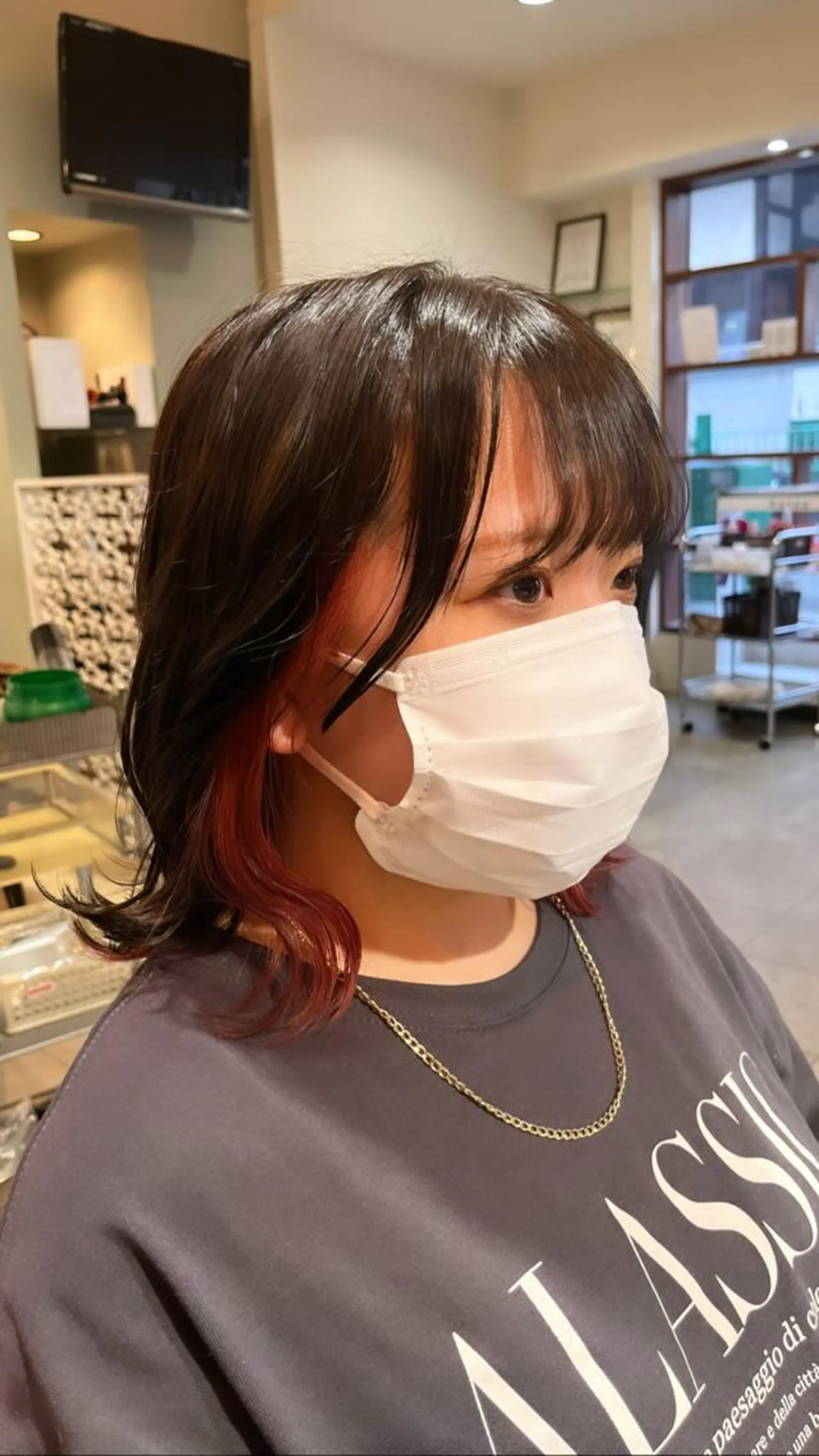 ミディアム カラー ヘアカラー トリートメント 髪質改善･縮毛矯正 特化･ユウシンのヘアスタイル