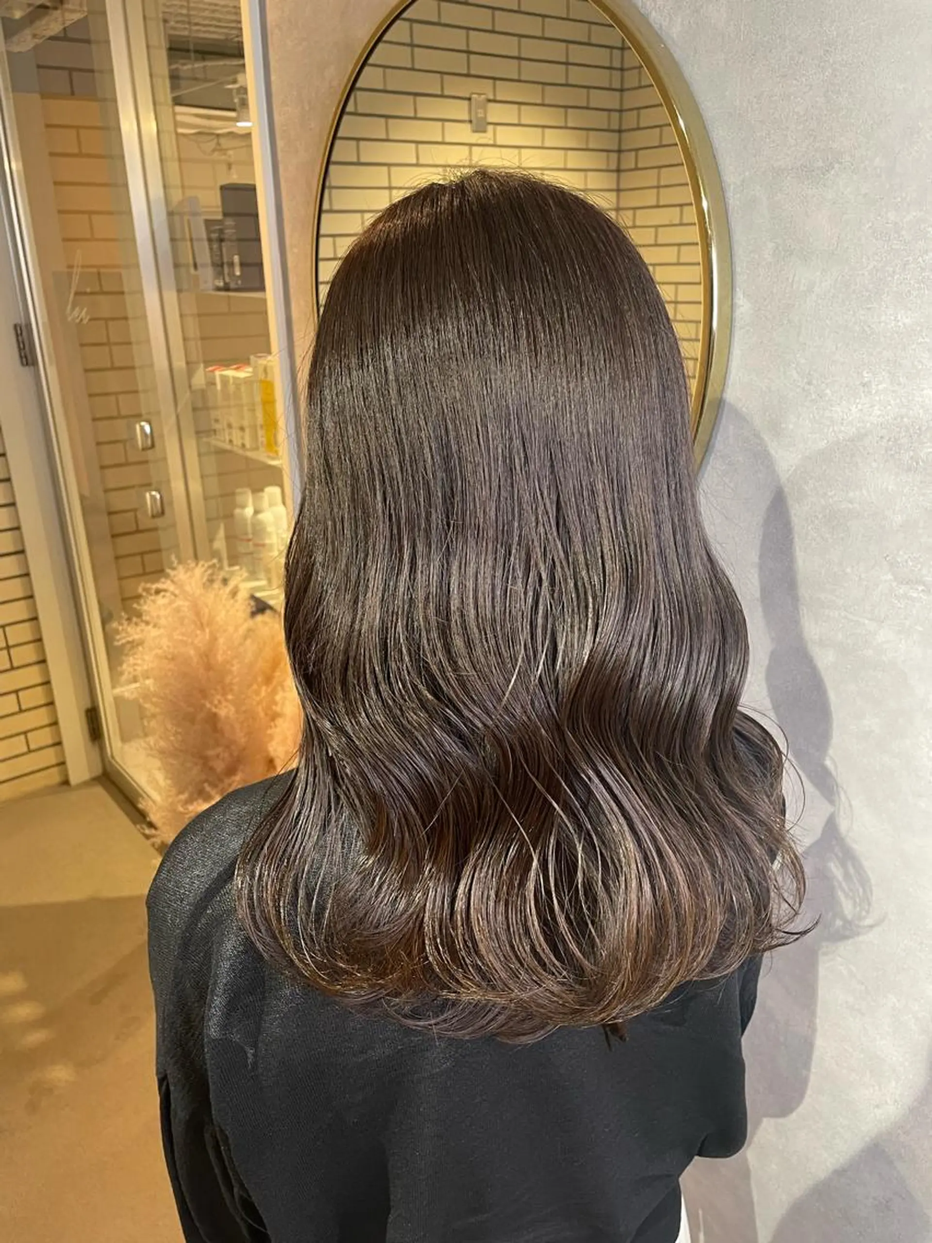 セミロング カラー ベージュカラー オリーブベージュ 韓国風ヘア YURI 🎀🫧のヘアスタイル