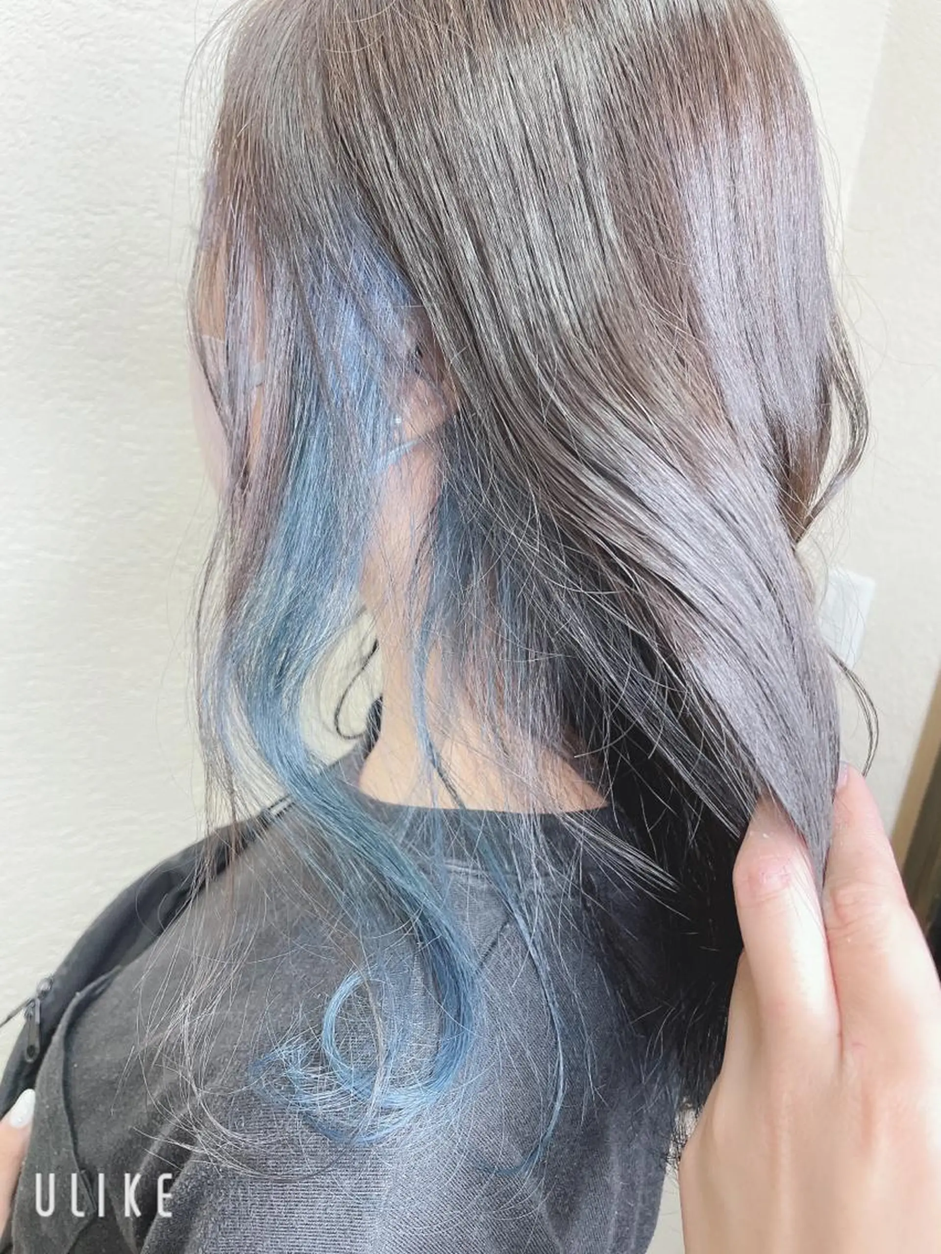 ロング カラー ブルーカラー カット ヘアカラー ❣️モードケイズ塚口 和田一将のヘアスタイル