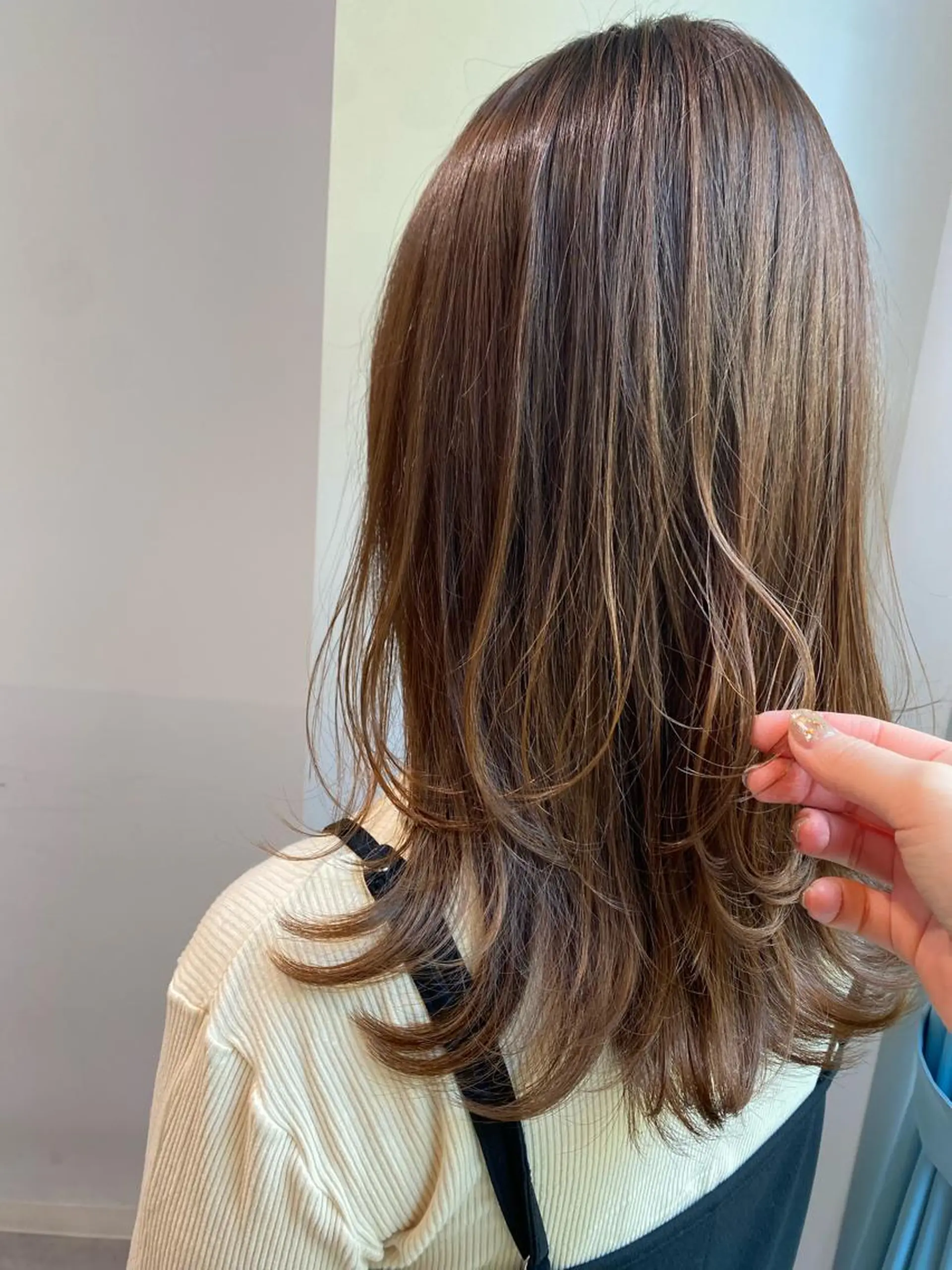 セミロング GO TODAY SHAiRE SALON 原宿Stella店所属・𓍯柔らかhair 𓍯 yukinoのヘアスタイル