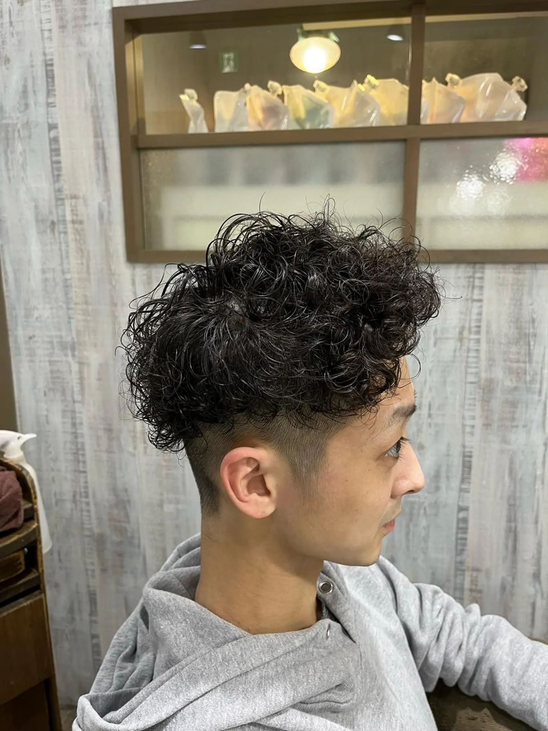 ショート パーマ メンズ カット パーマ トリートメント イシジマ タカナリのヘアスタイル