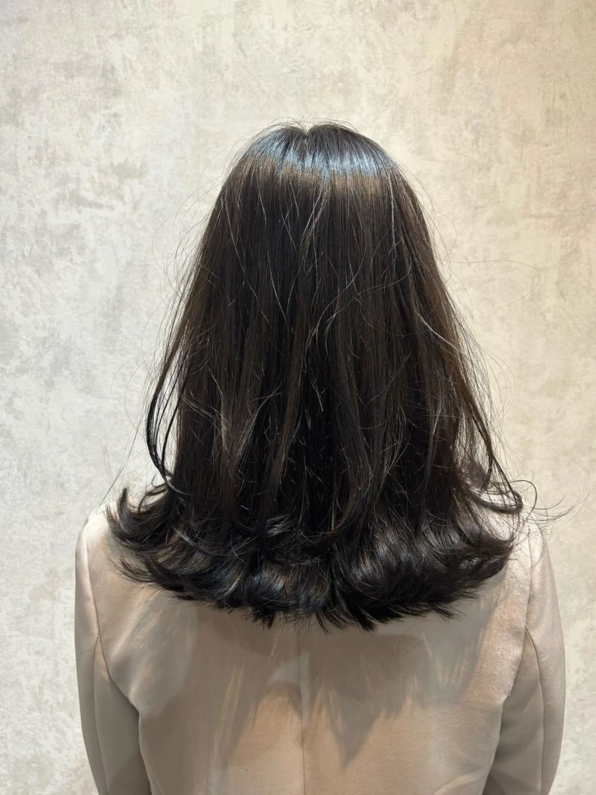 セミロング カラー ヘアアレンジ レイヤーカット 飯塚 沙衣のヘアスタイル