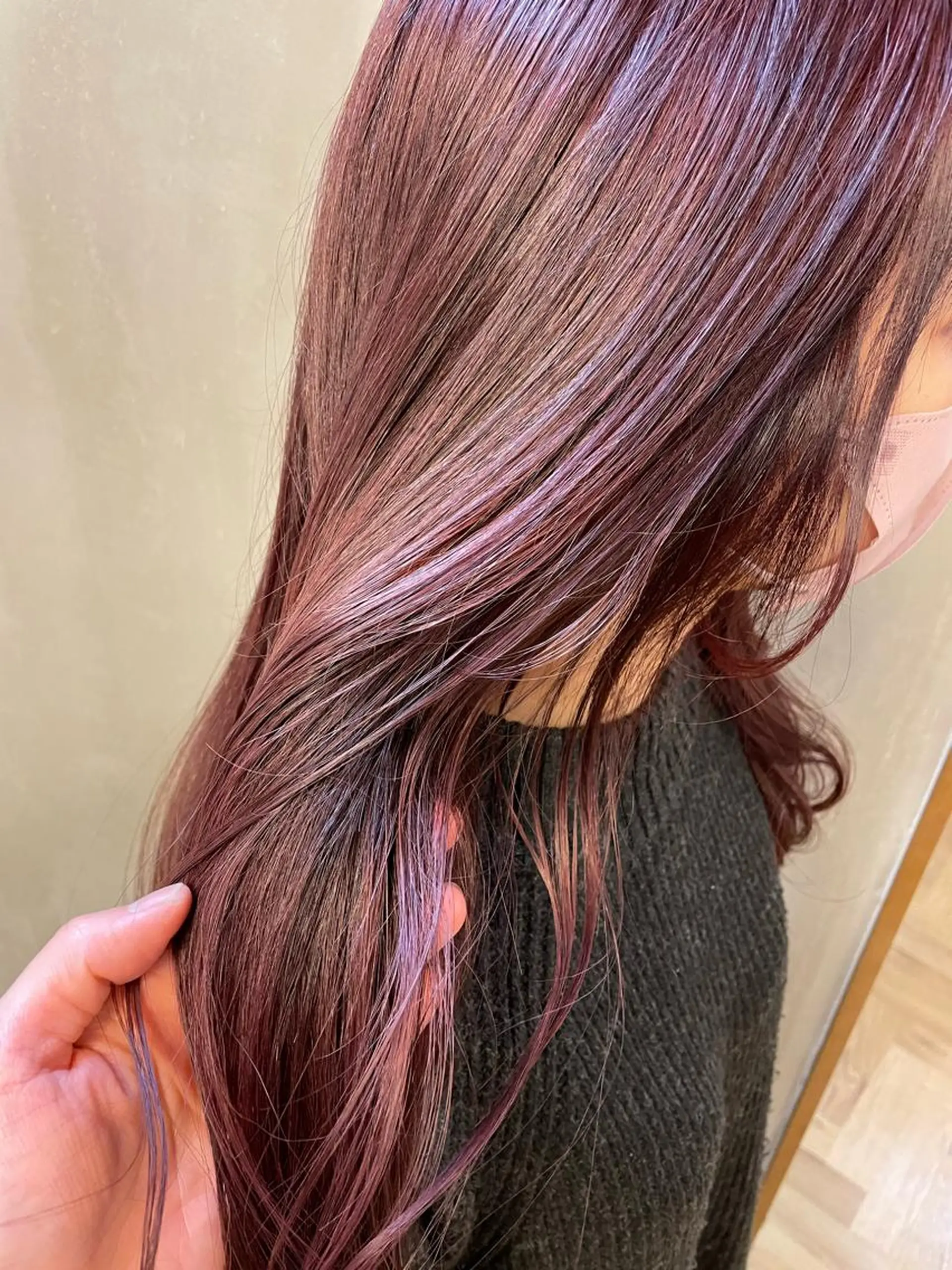 セミロング カラー パーマ ヘアアレンジ メンズ キッズ ネイル マツエク・マツパ アイブロウ ラベンダーカラー ラベンダーピンク ピンクカラー カラーマツエク ピンク カット ヘアカラー トリートメント tatsumi/ボブ ウルフ/レイヤーのヘアスタイル